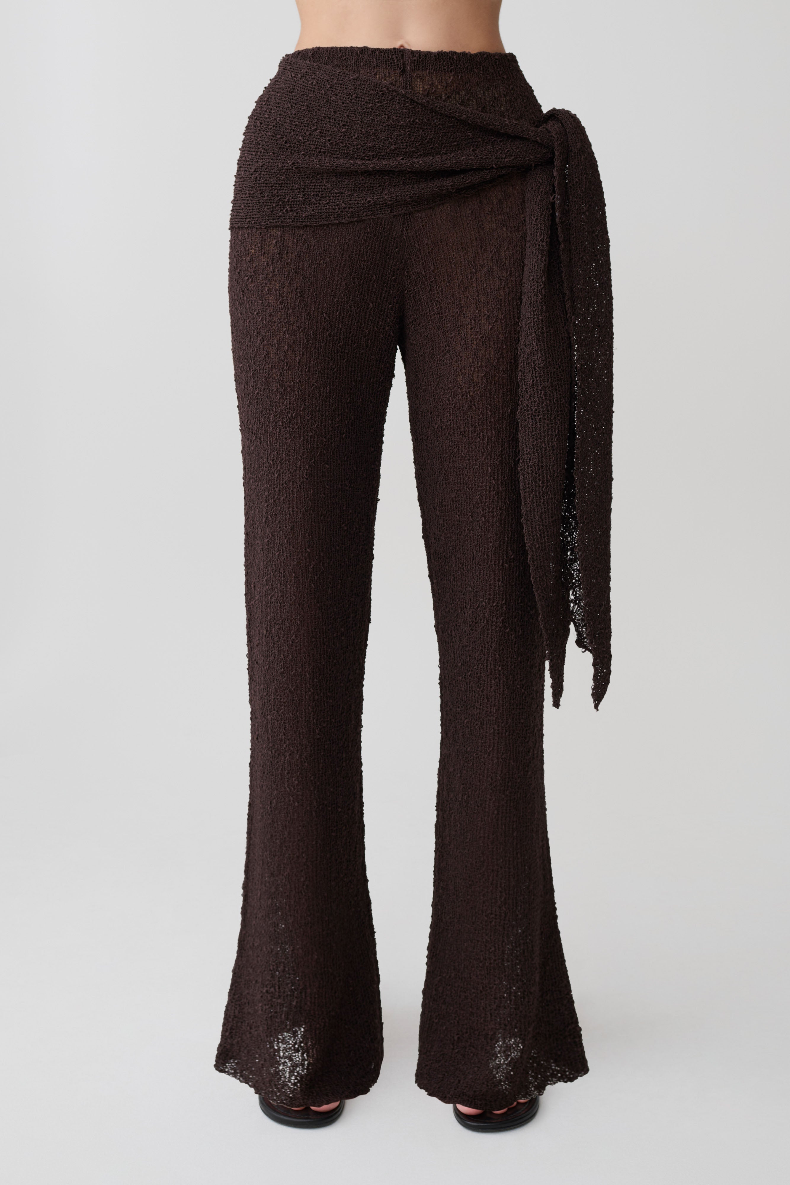 Mattais Boucle Knit Pants - Dark Chocolate