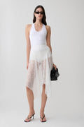 Haime Lace Hankie Midi Skirt - Ivory