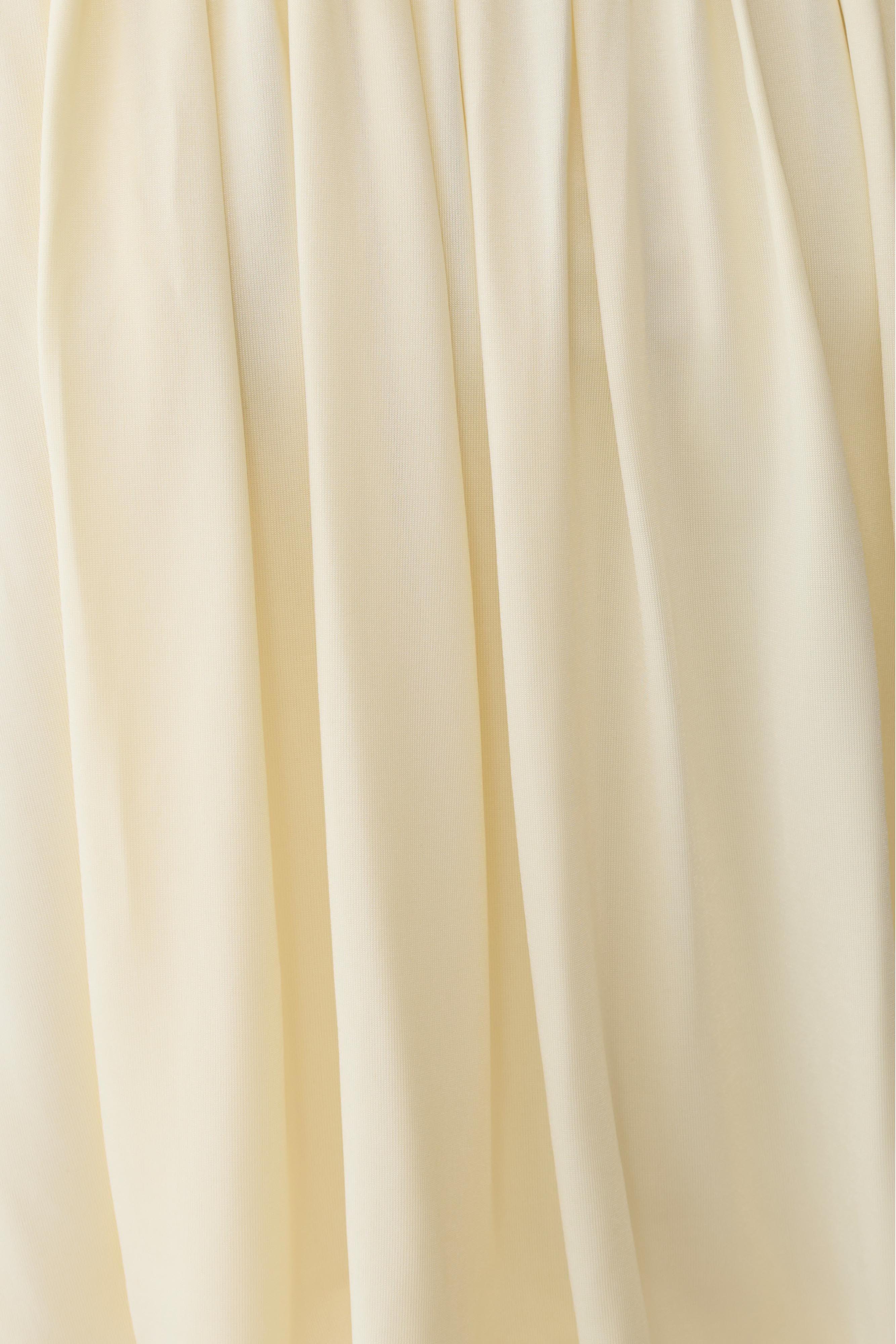 Safiya Strapless Gathered Bubble Mini Dress - Lemon