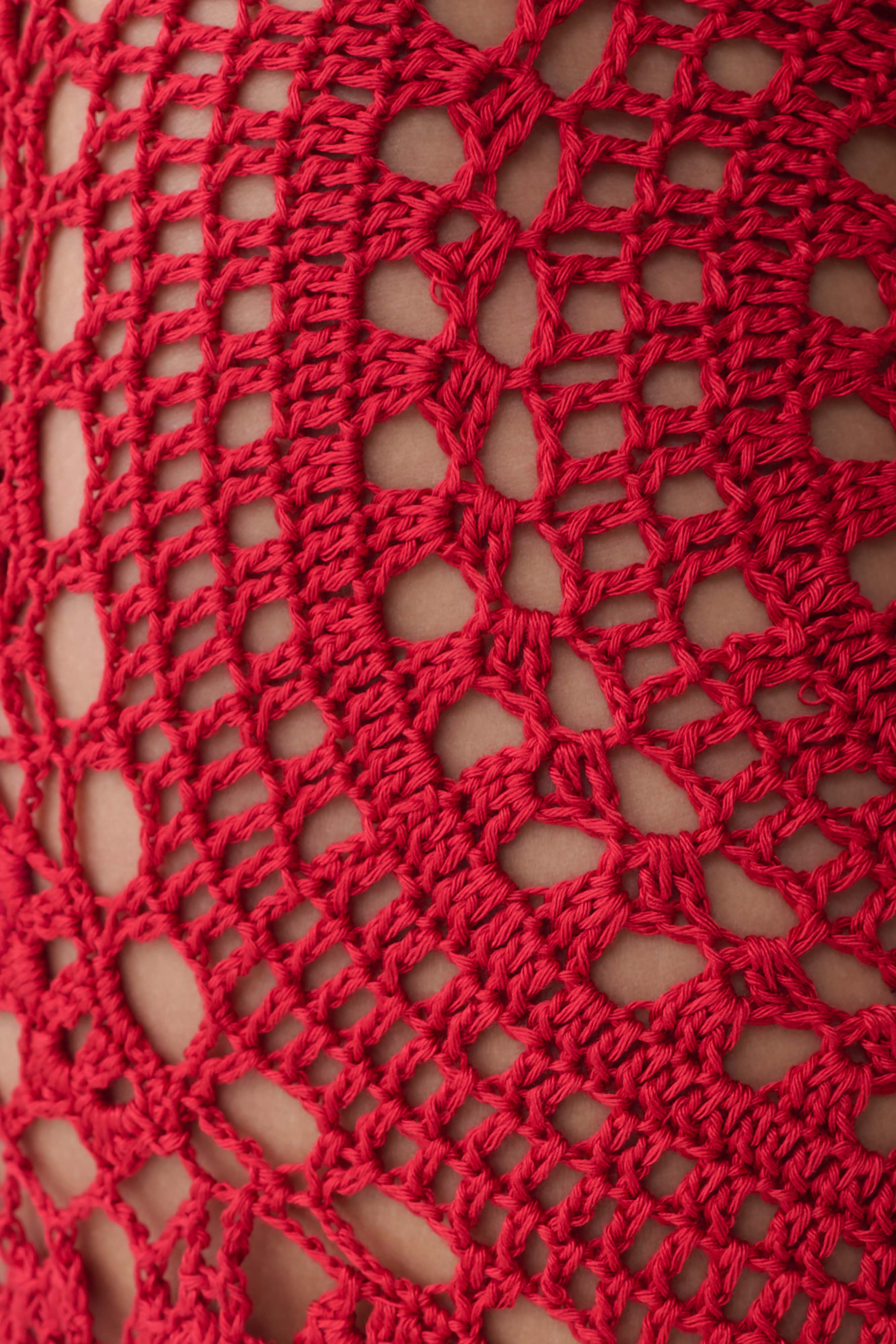 Marvin Crochet Mini Skirt - Red