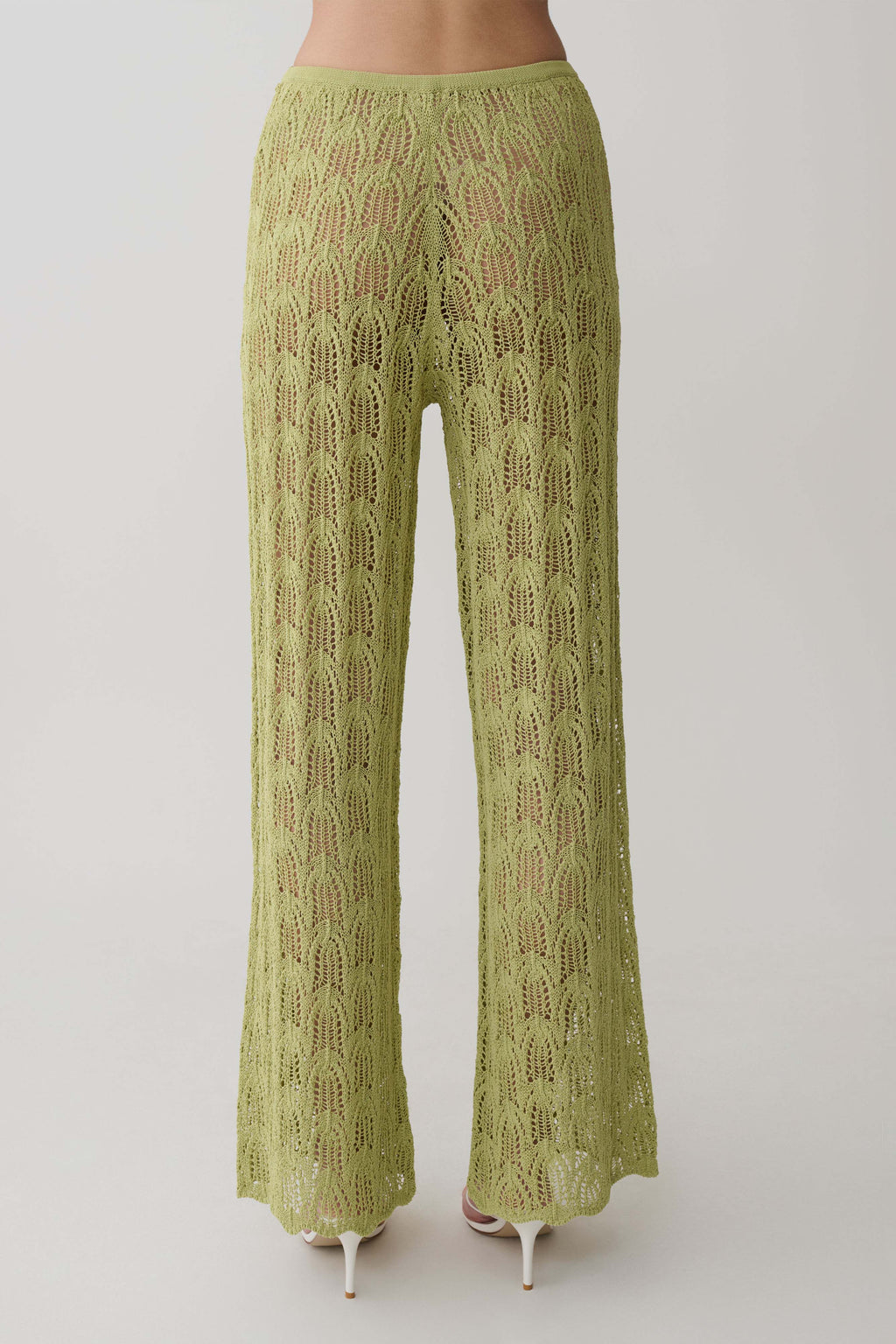 Glinda Crochet Pants - Light Olive