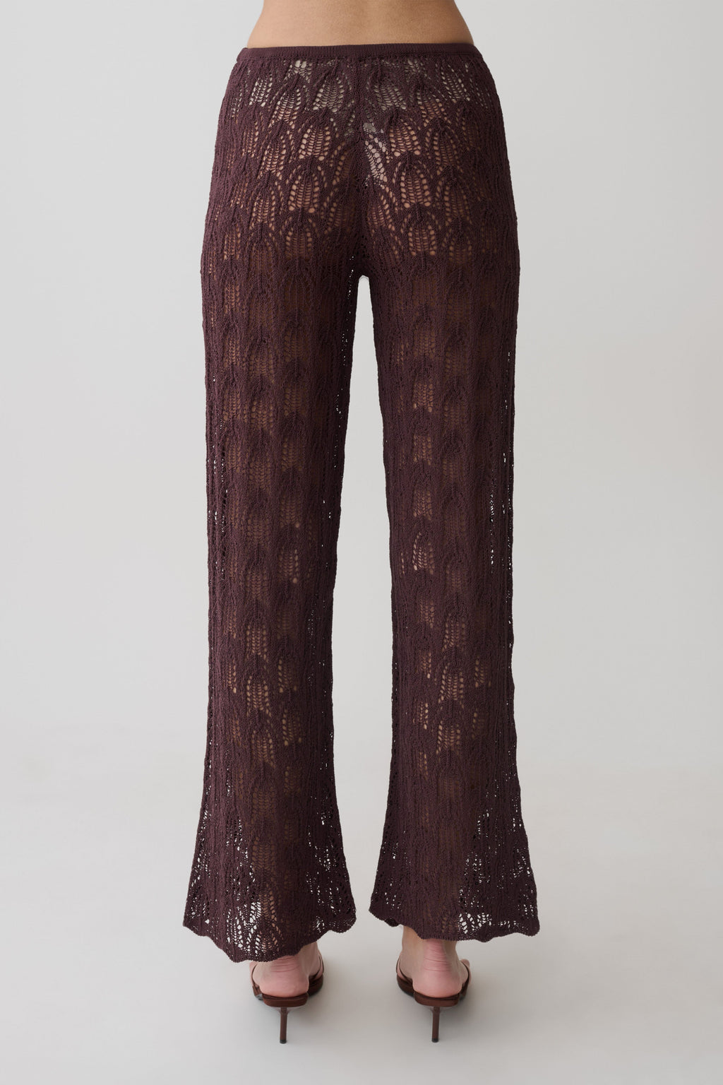 Glinda Crochet Pants - Chocolate