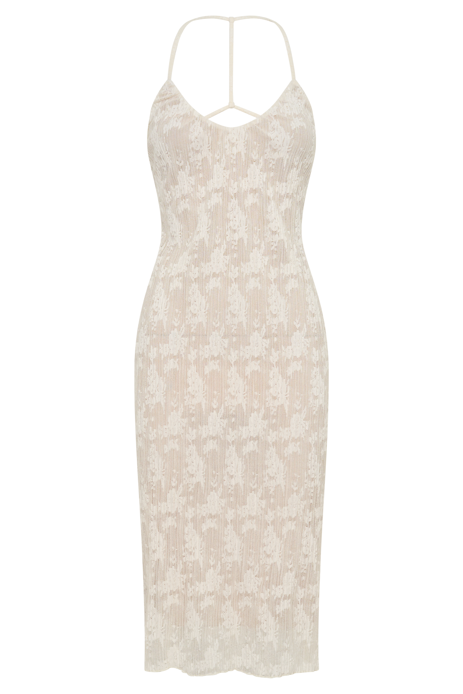 Ambrose Lace Midi Dress - Ivory