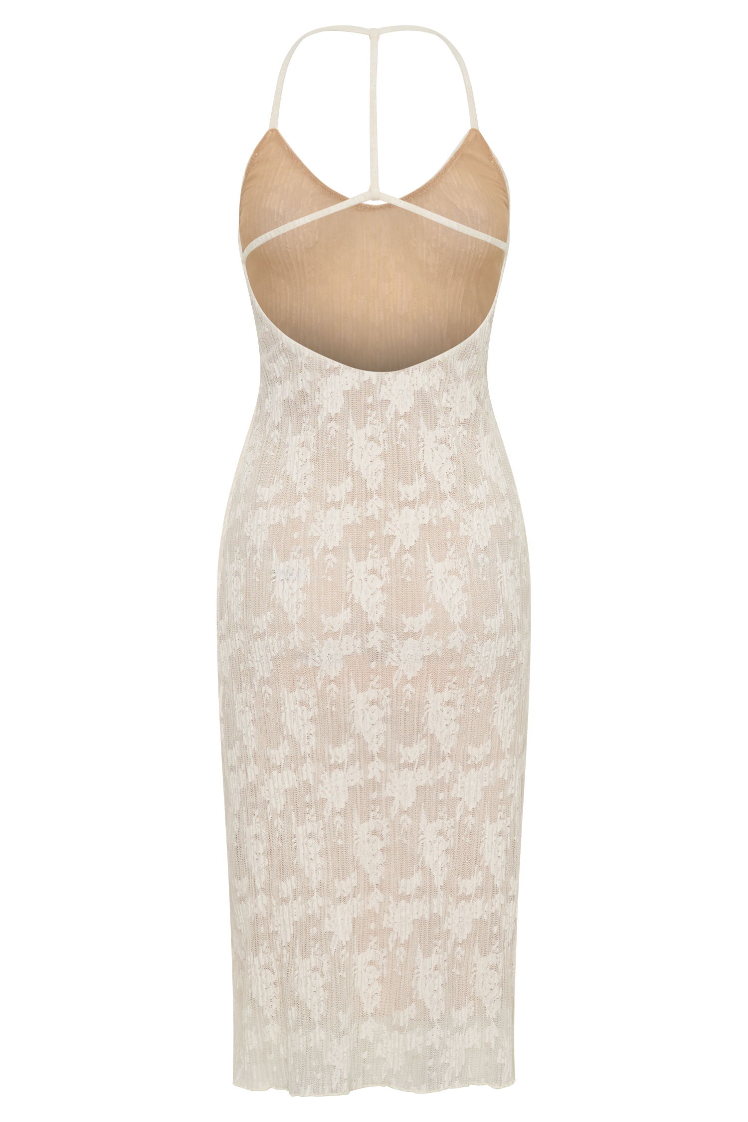 Ambrose Lace Midi Dress - Ivory