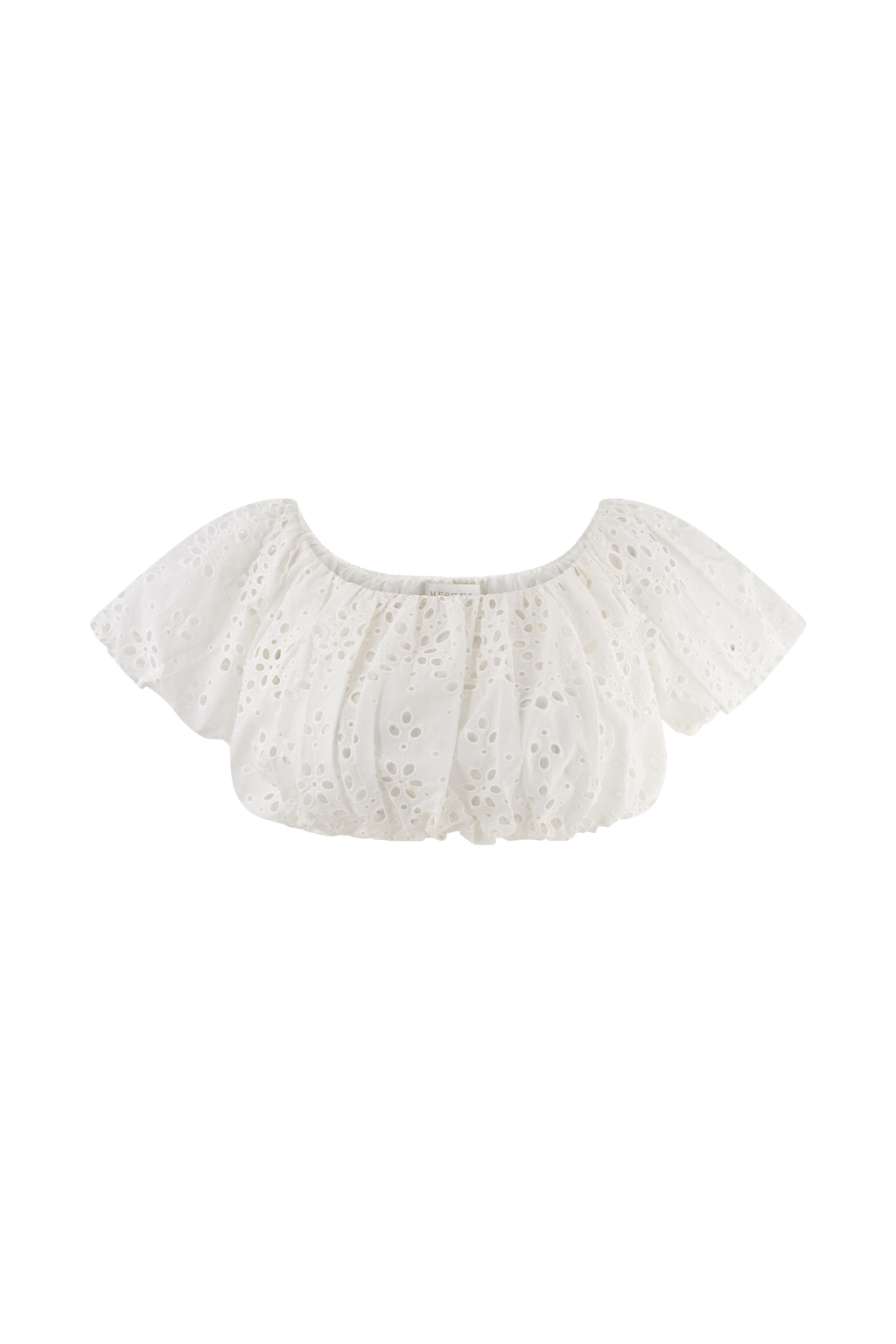Autumn Off Shoulder Broderie Top - White