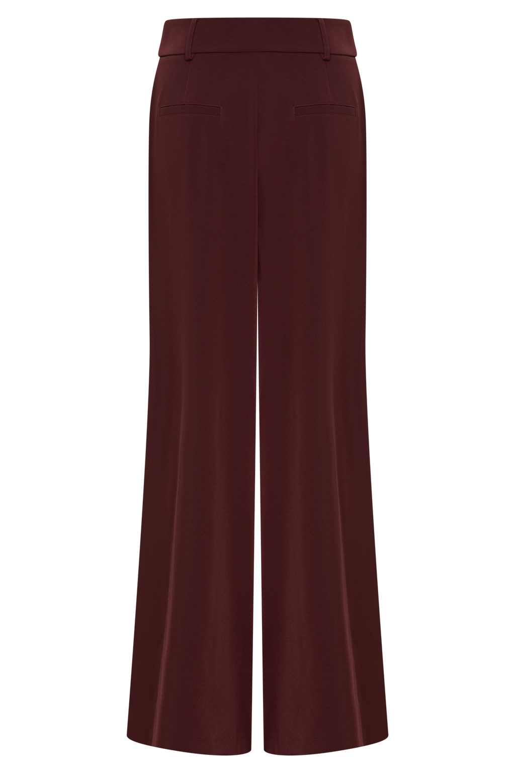 Jacqueline Pleated Wide Leg Pants - Mahogany