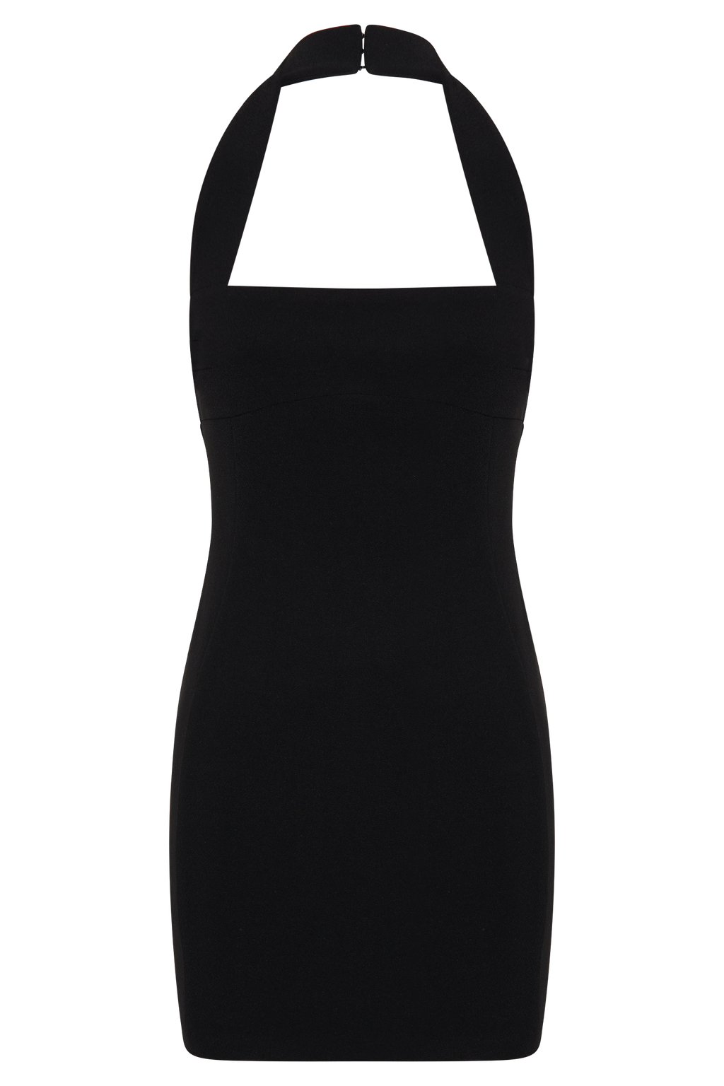 Amelita Suiting Halter Mini Dress - Black