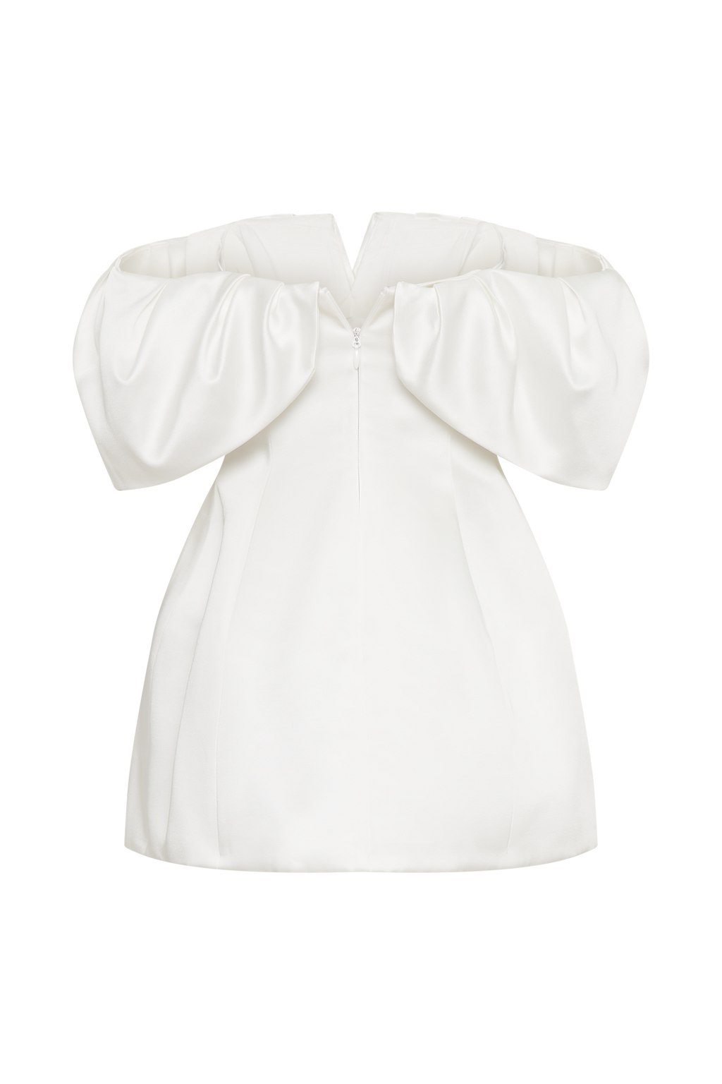 Portia Off Shoulder Satin Corset Dress - White