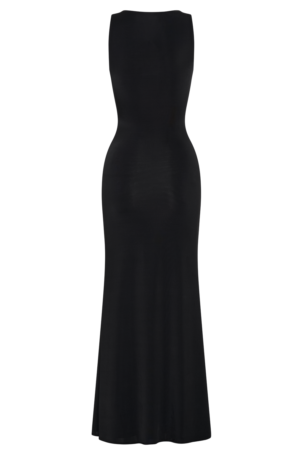 Beck Plunge Maxi Dress With Floral Hardware - Black
