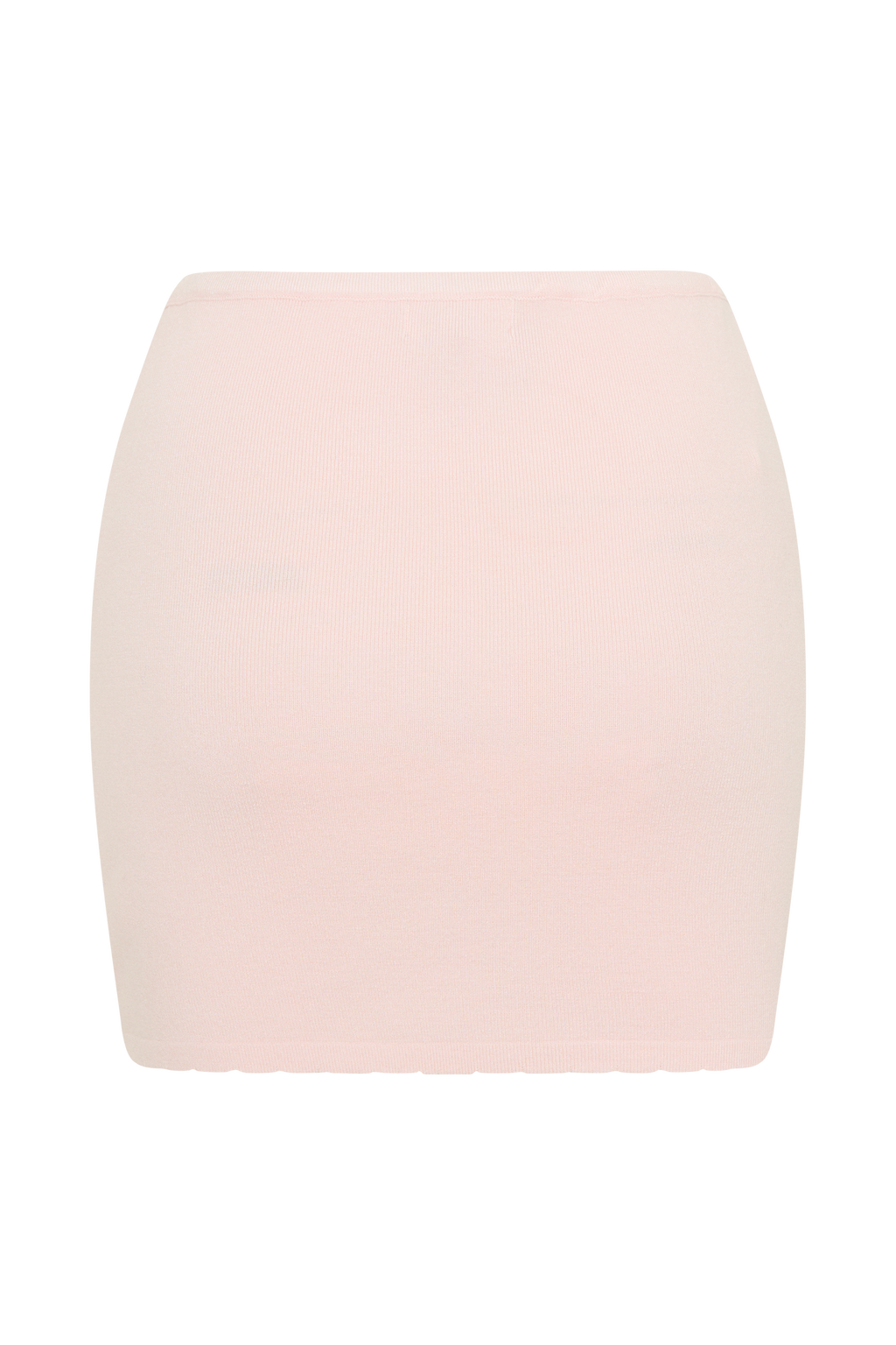 Monroe Embroidered Knit Mini Skirt - Baby Pink And Ivory