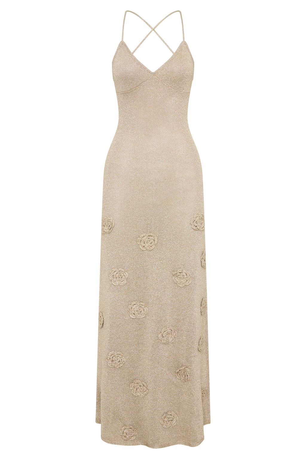 Suki Metallic Knit Maxi Dress - Gold