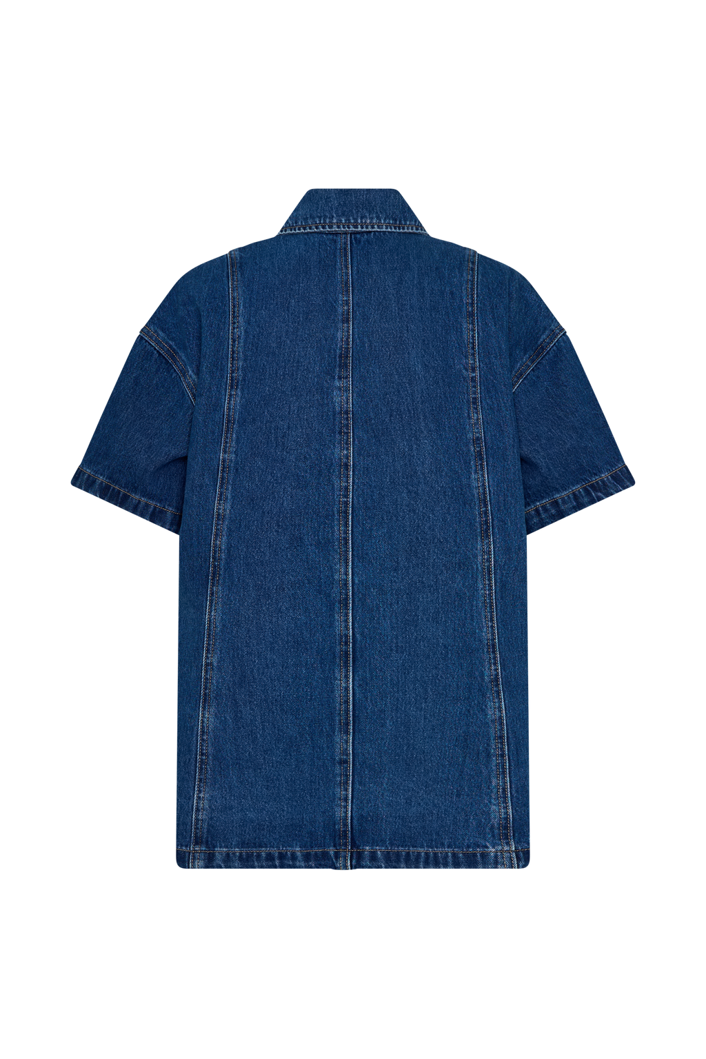 Maya Oversized Denim Shirt - Dark Blue
