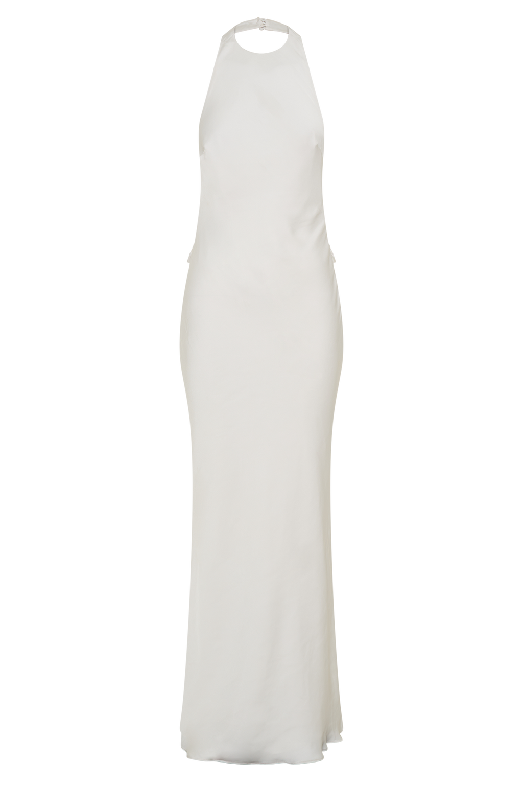 Rinna Satin Halter Maxi Dress - Ivory