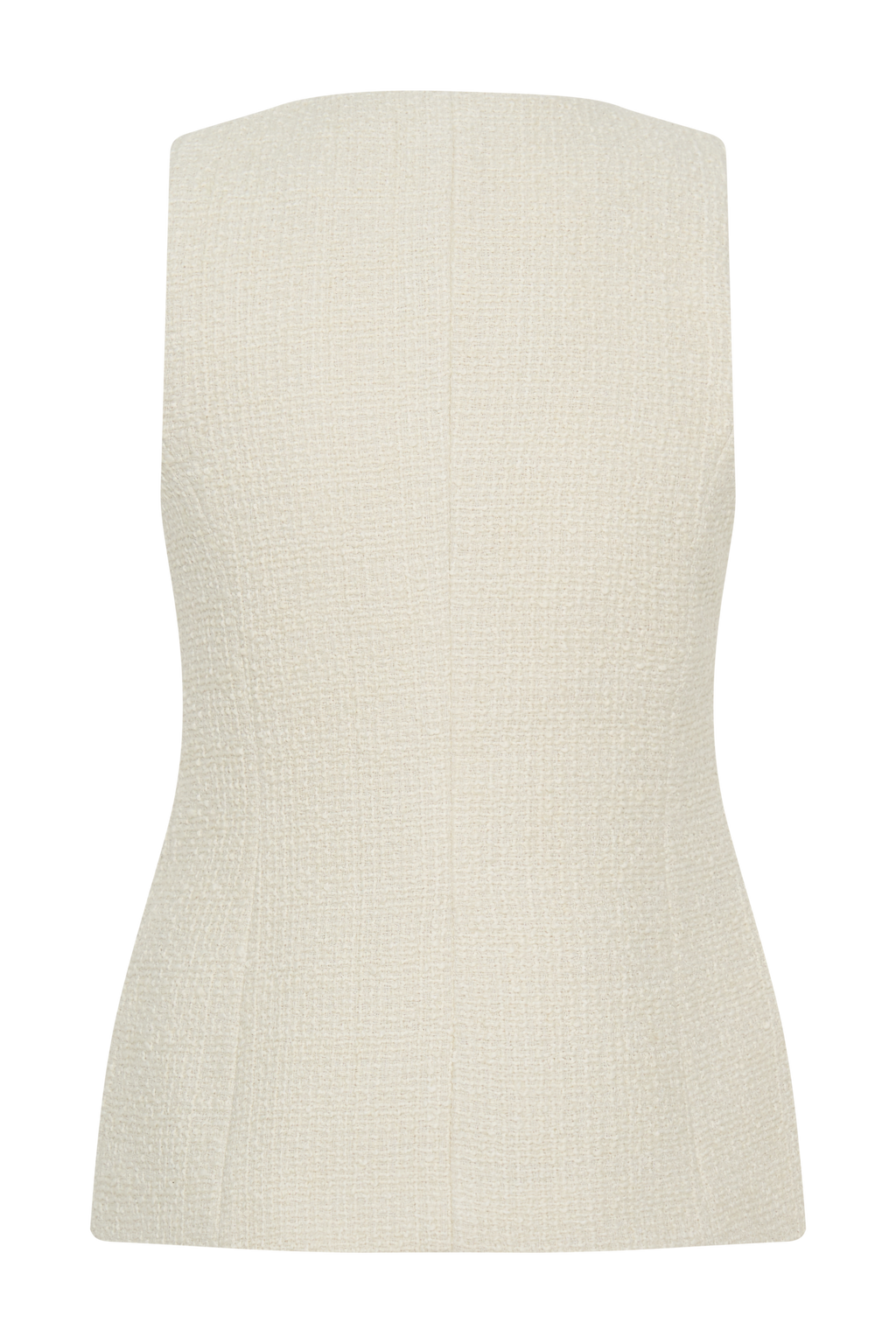 Camilla Boucle Sleeveless Vest - Ivory