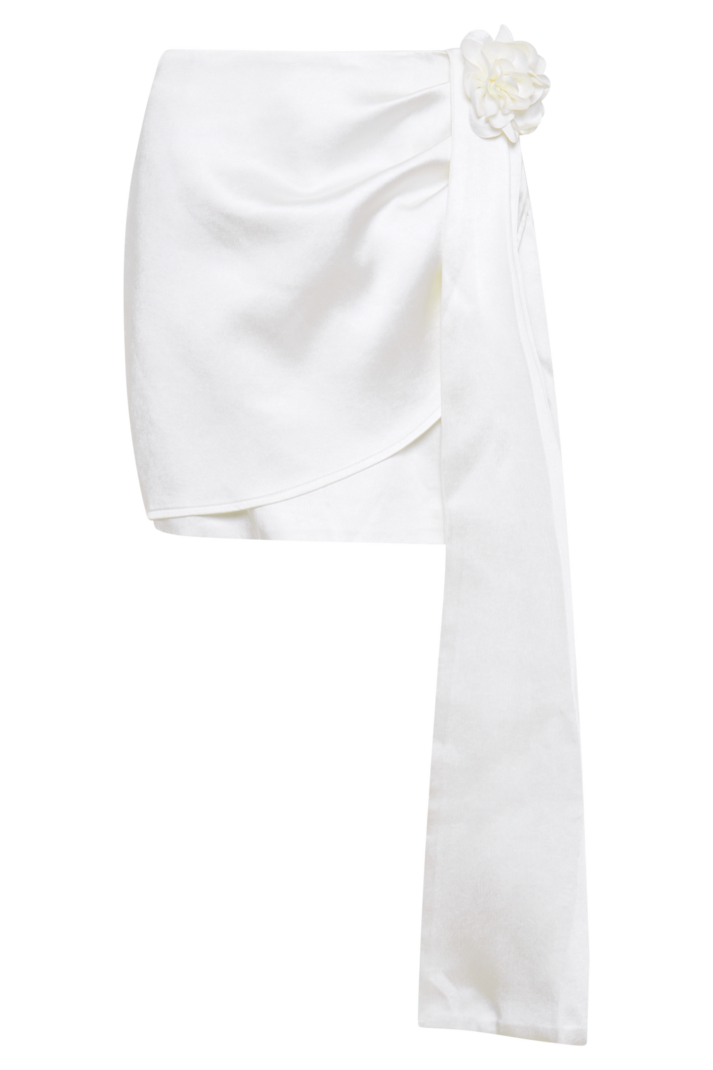 Margot Rose Mini Skirt - White
