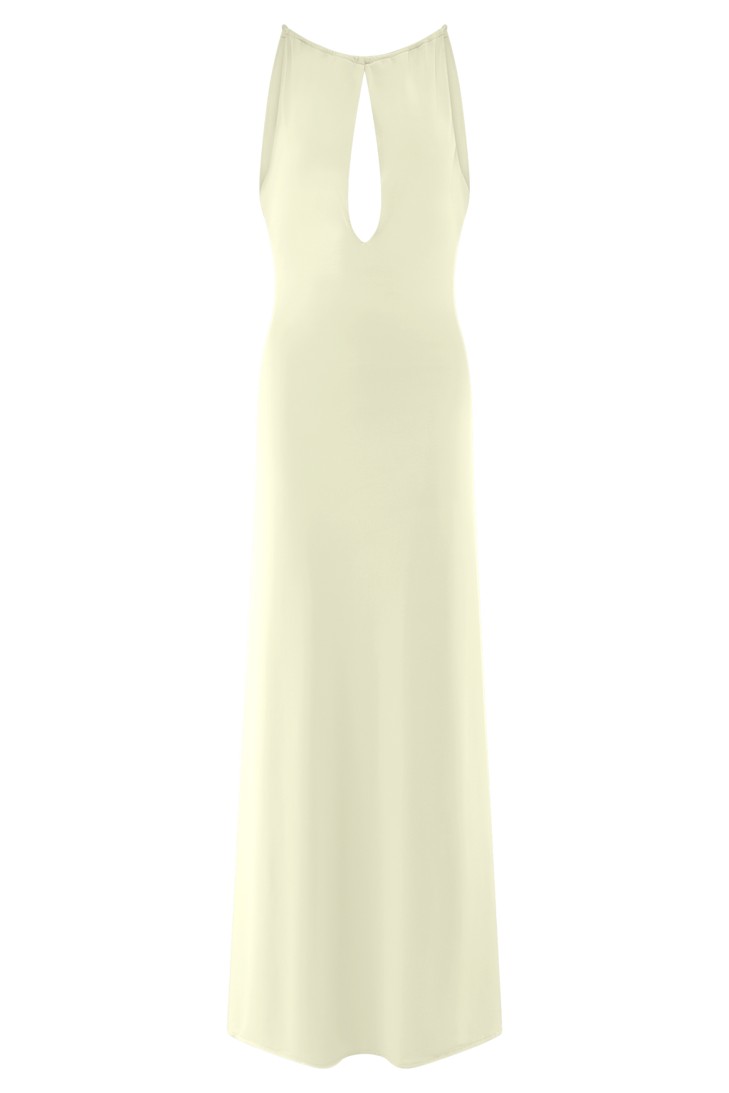 Beryl Slinky Maxi Dress With Pearls - Ivory