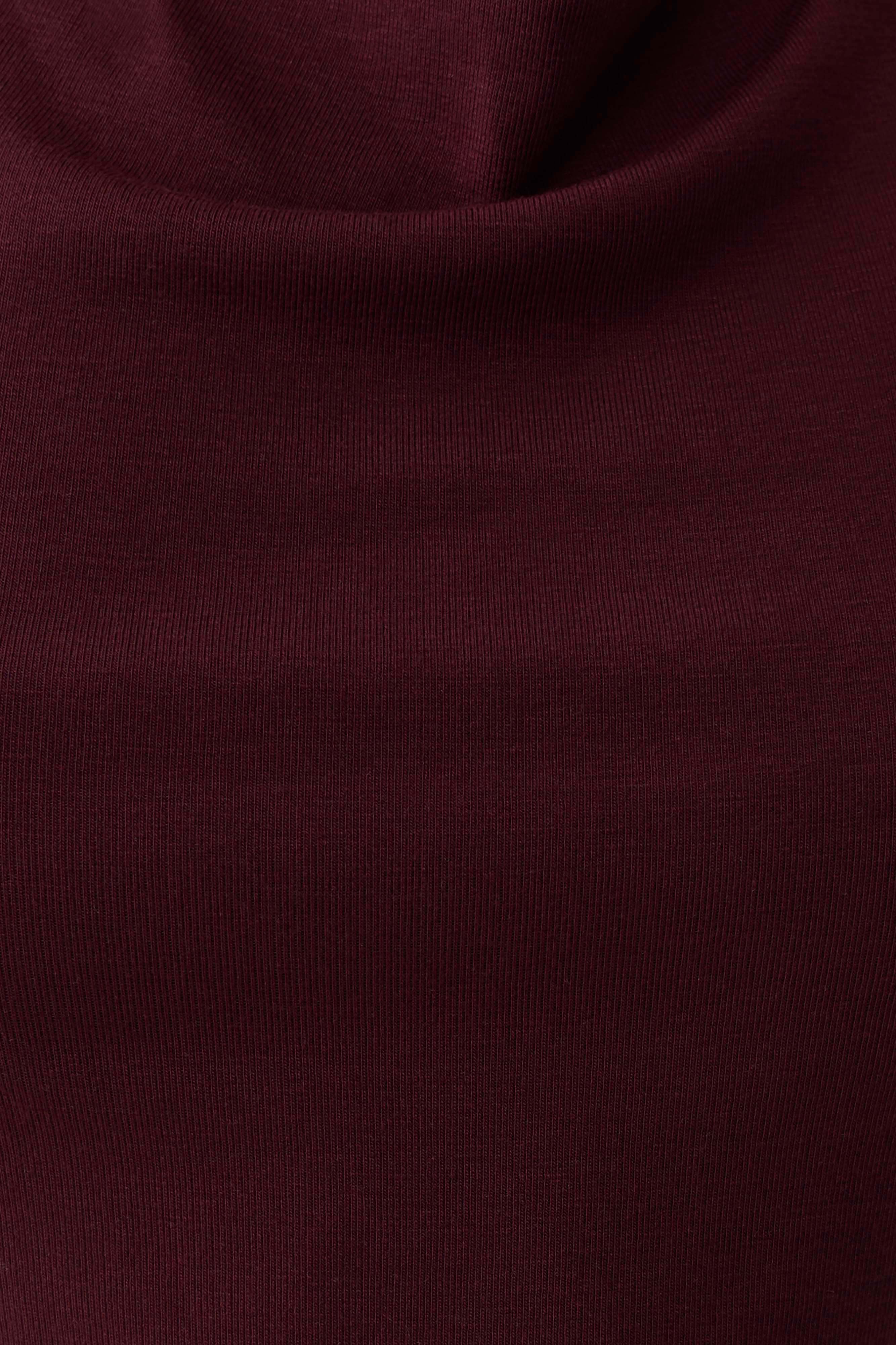 Clea Relaxed Sheer Halter Top - Burgundy