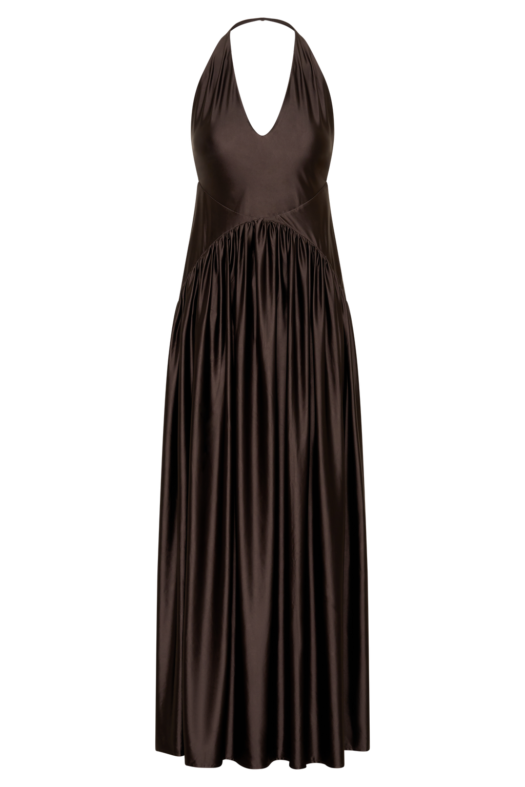 Cypress Halter Maxi Dress - Chocolate