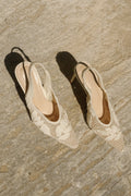 Guinevere Lace Applique Heel - Ivory