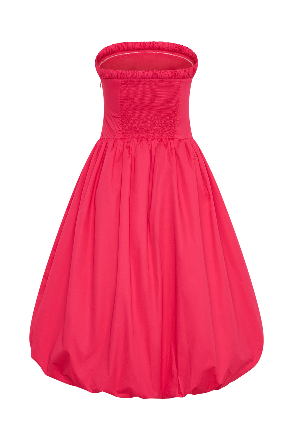 Dulce Puff Midi Dress - Raspberry