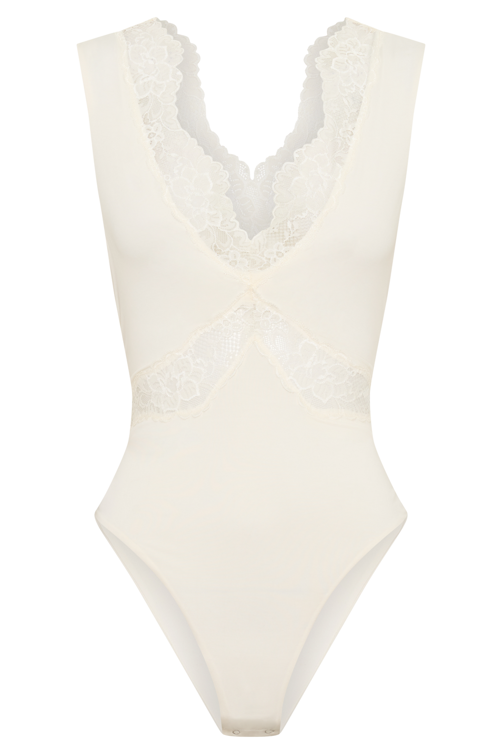 Electra Slinky Lace Bodysuit - Ivory