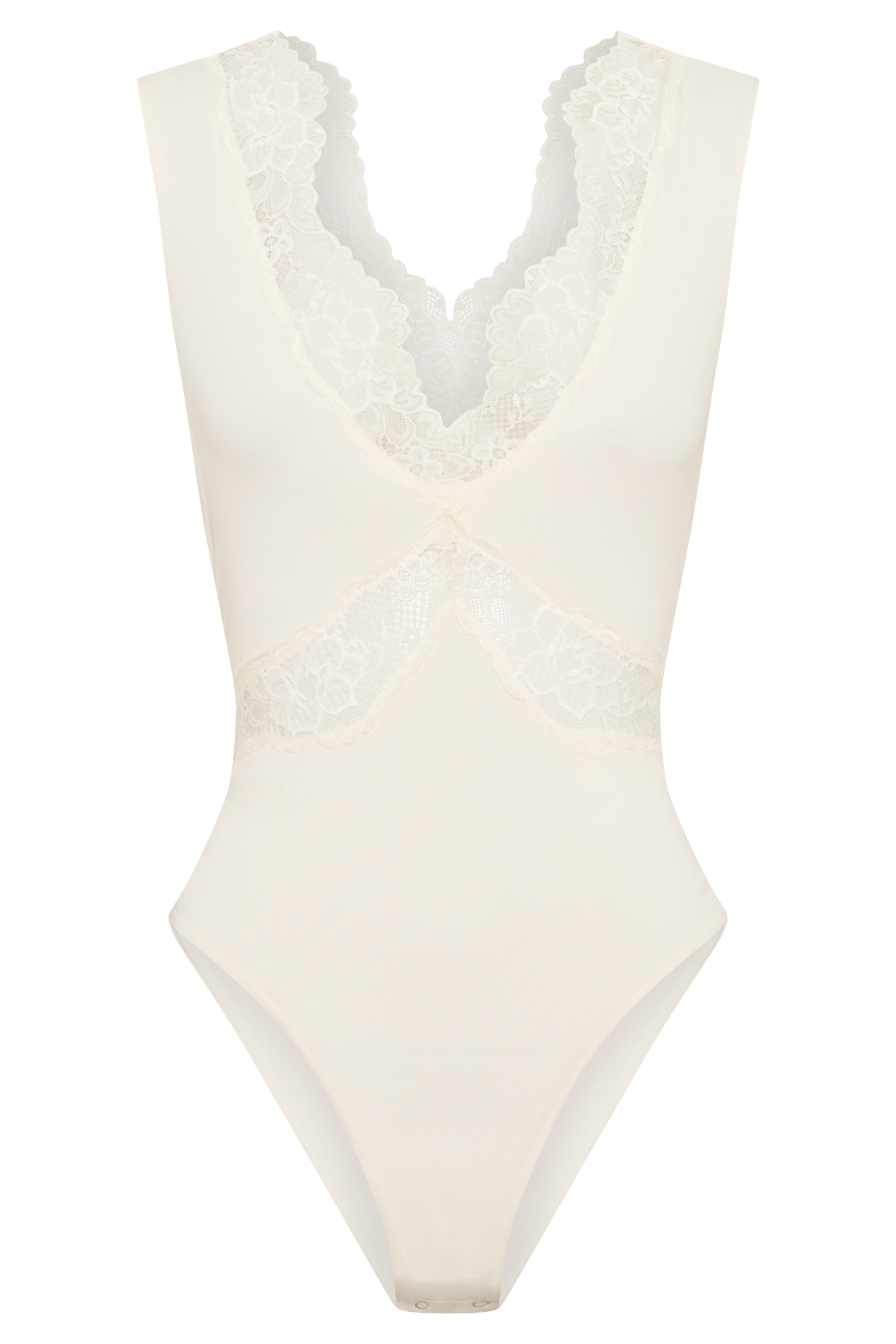 Electra Slinky Lace Bodysuit - Ivory