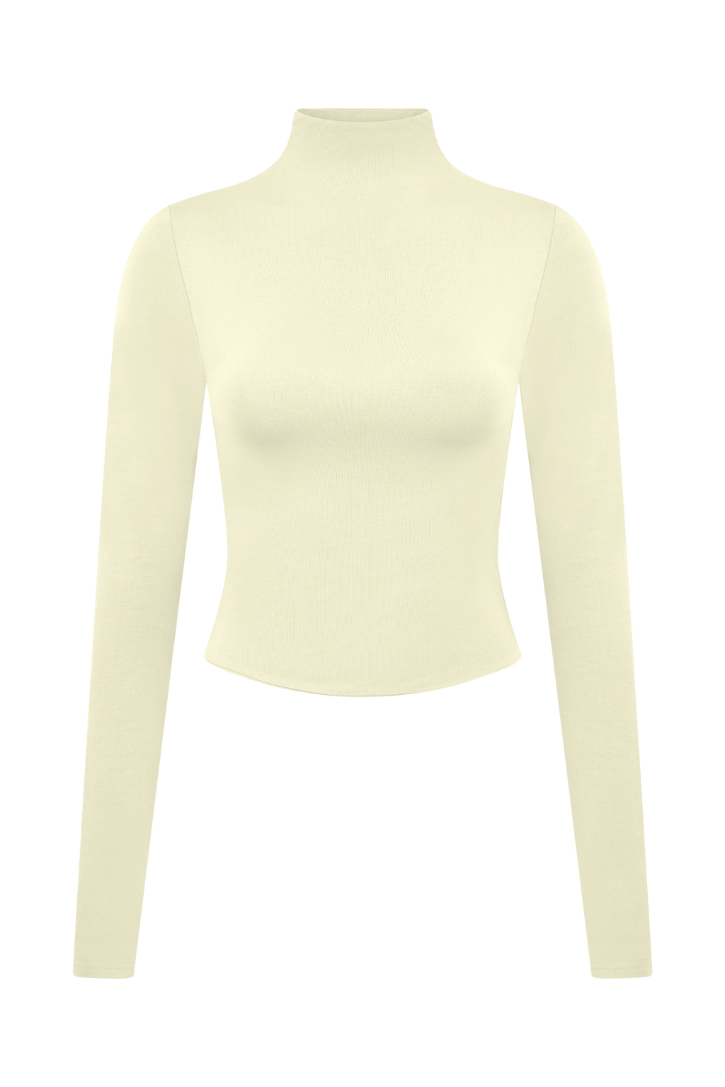Ember Modal Long Sleeve High Neck Top - Ivory