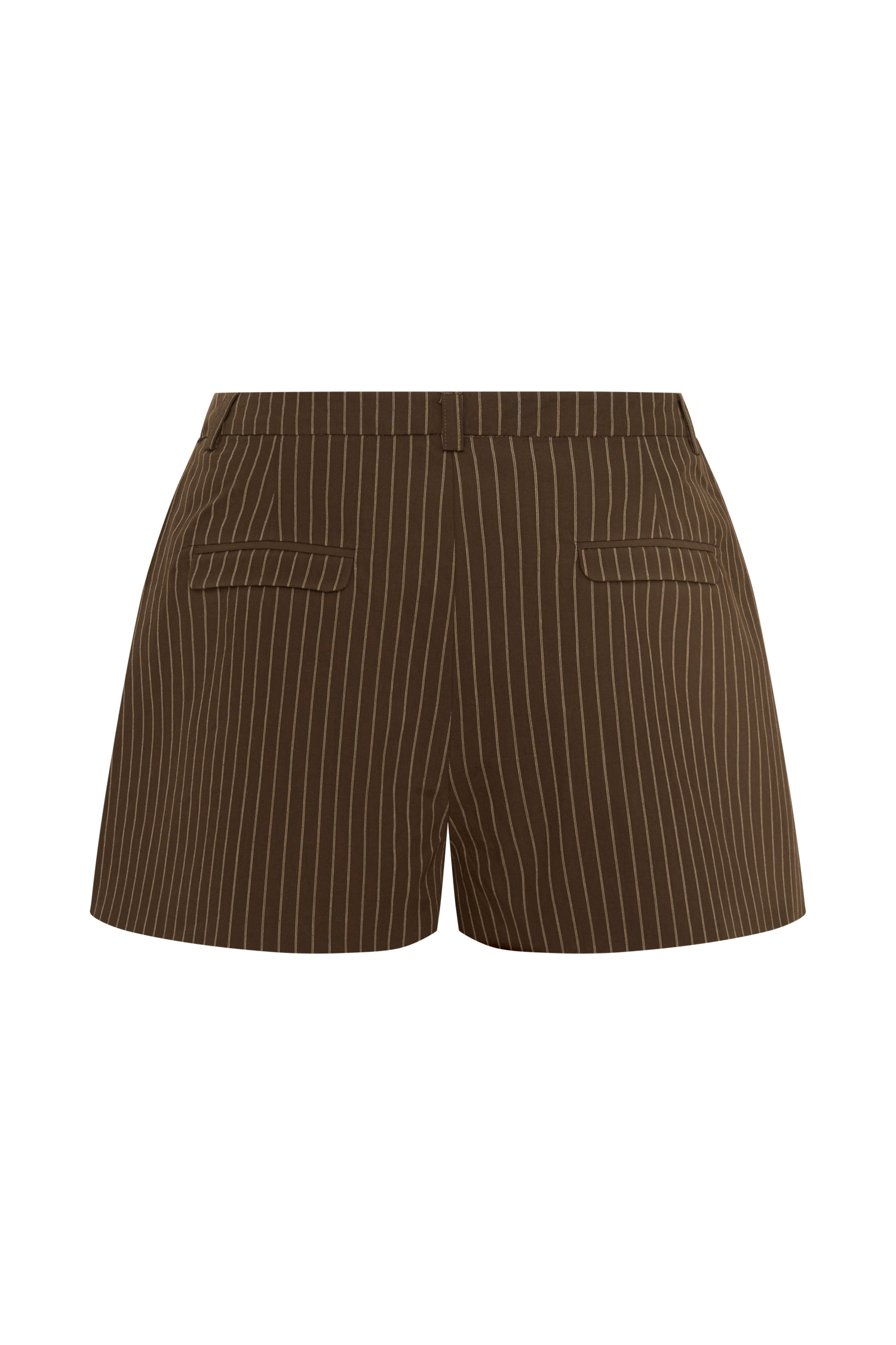 Alina Pintuck Cotton Shorts - Chocolate