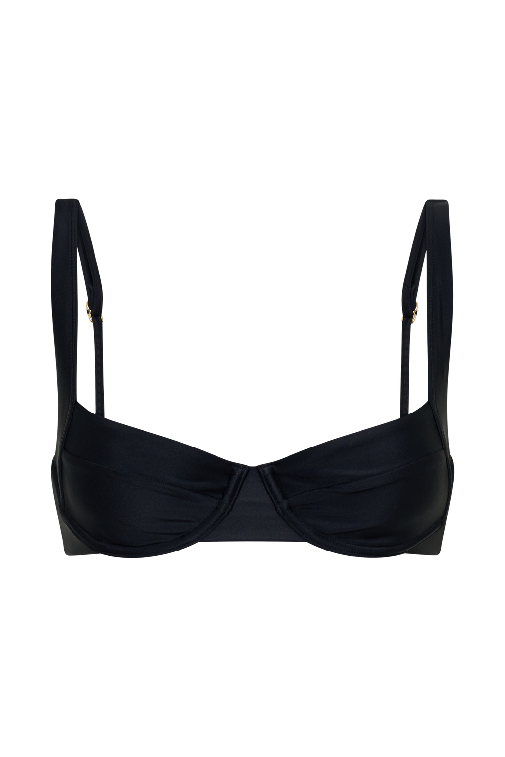 Abra Underwire Apex Bikini Top - Black