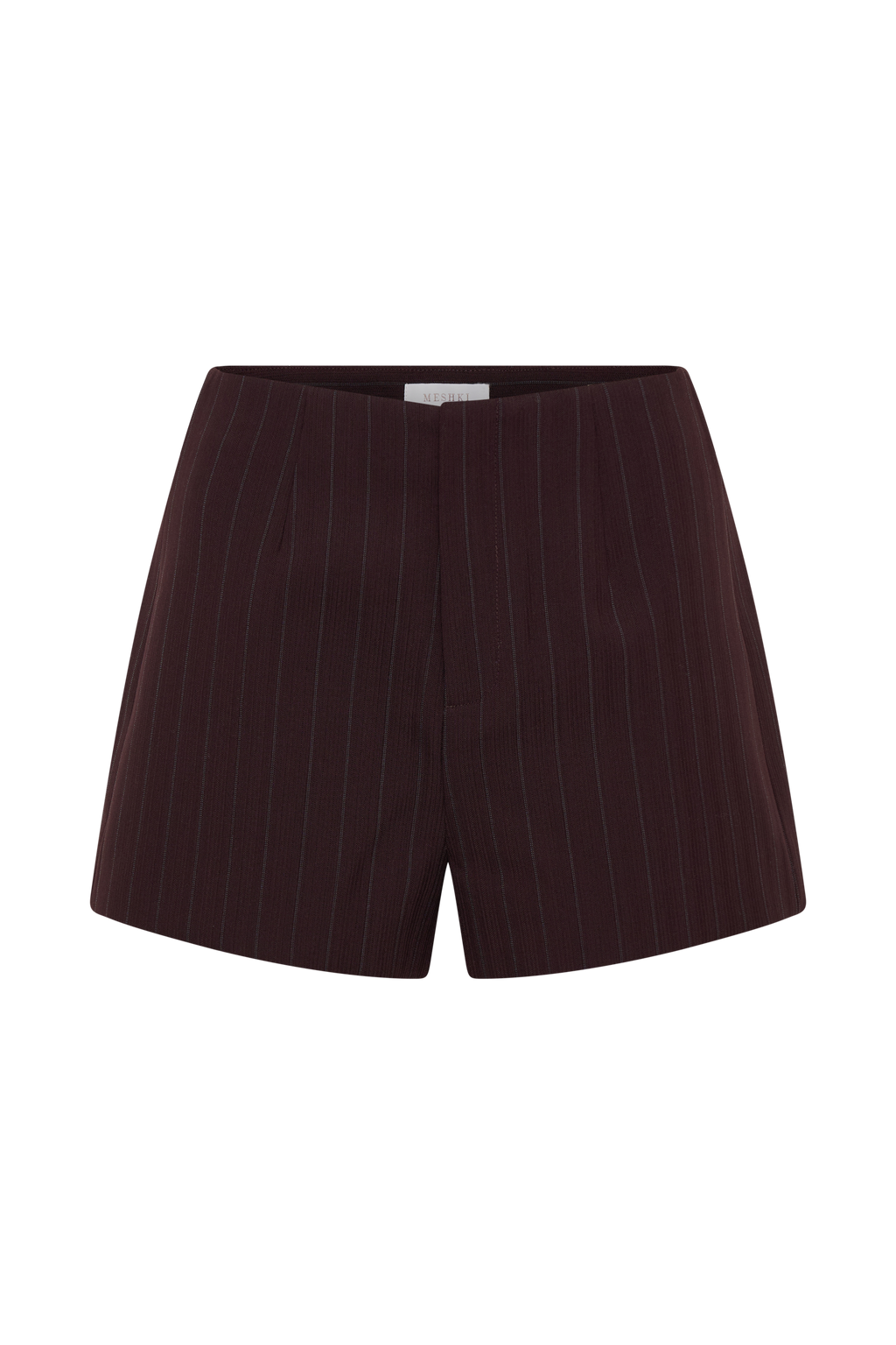 Agatha Suiting Shorts - Plum Pinstripe