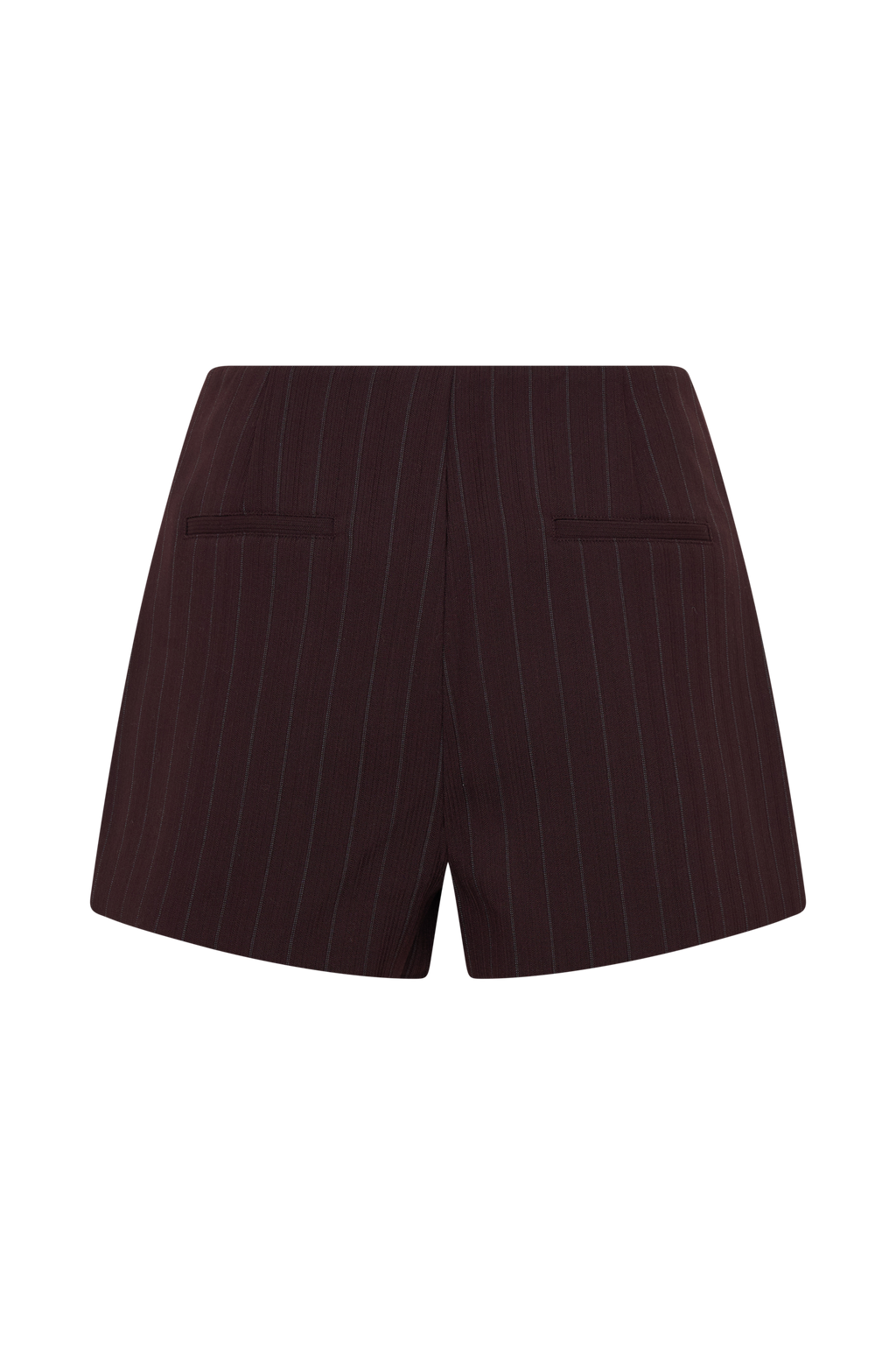 Agatha Suiting Shorts - Plum Pinstripe