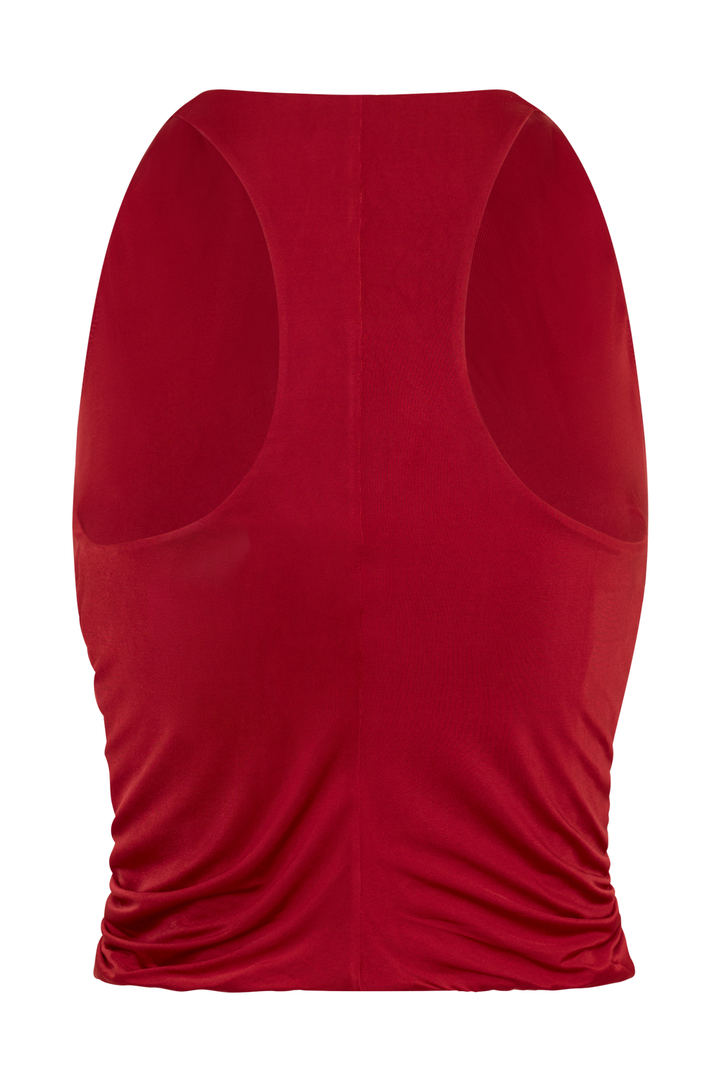 Alessandra Slinky Ruffle Top - Ruby