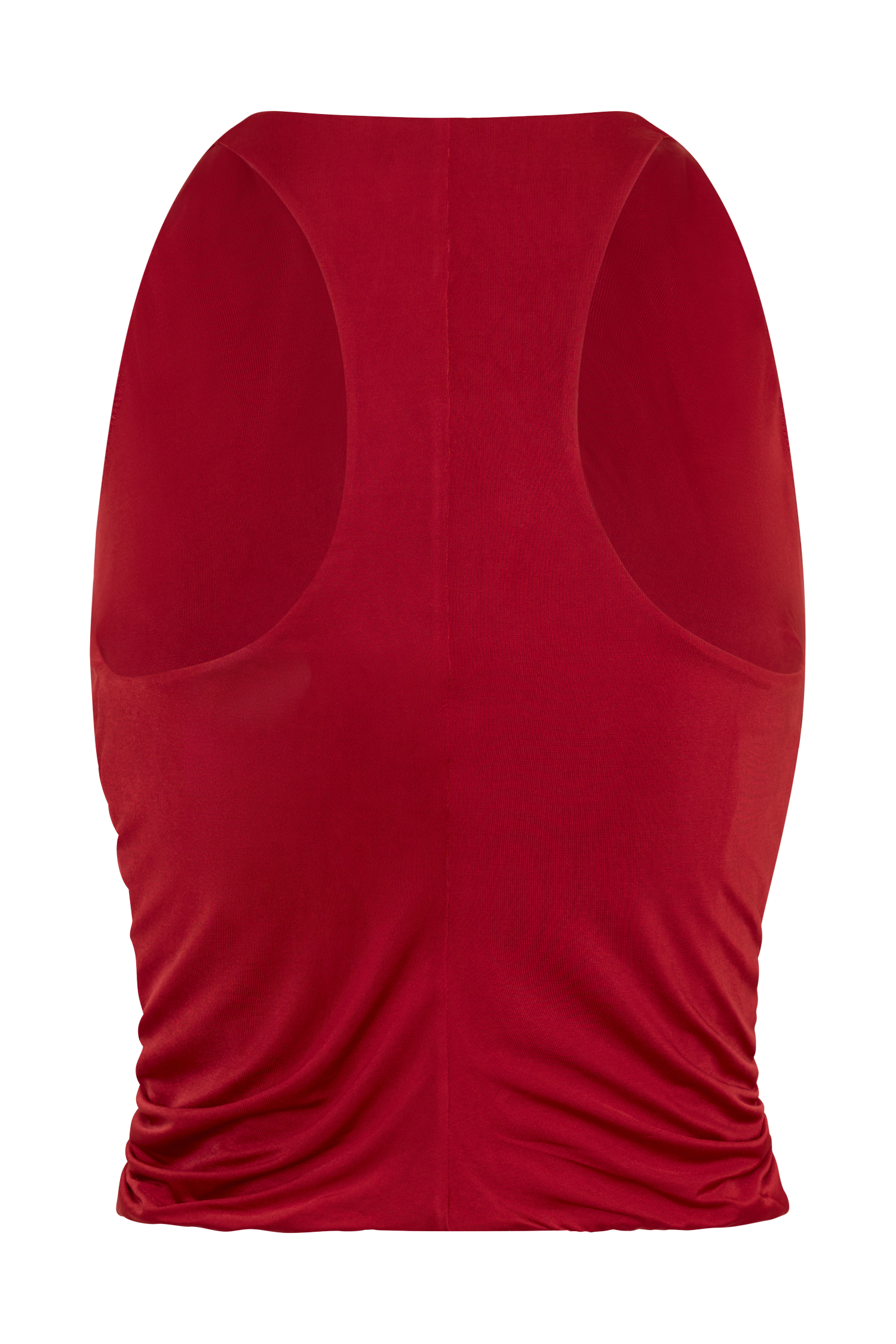 Alessandra Slinky Ruffle Top - Ruby