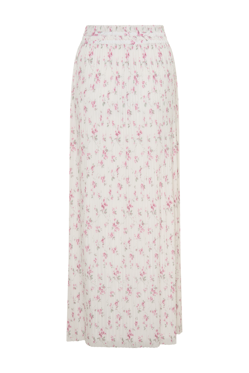 Amaris Gathered Plisse Maxi Skirt - Floral Ditsy Print