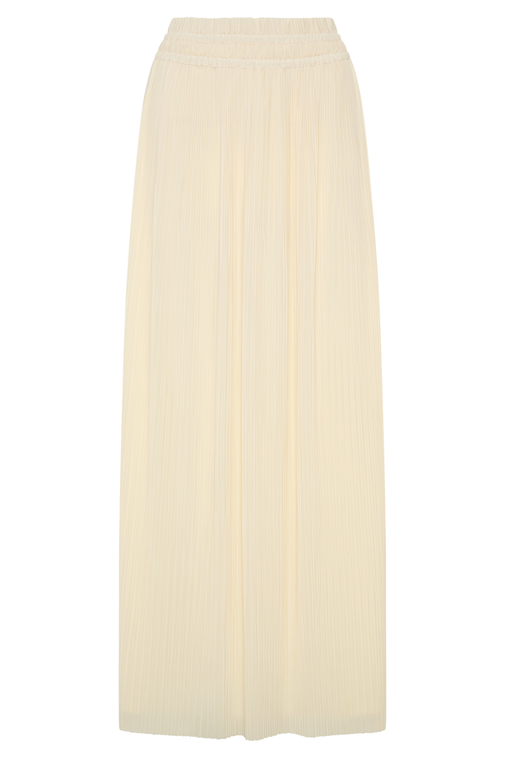 Amaris Gathered Plisse Maxi Skirt - Lemon
