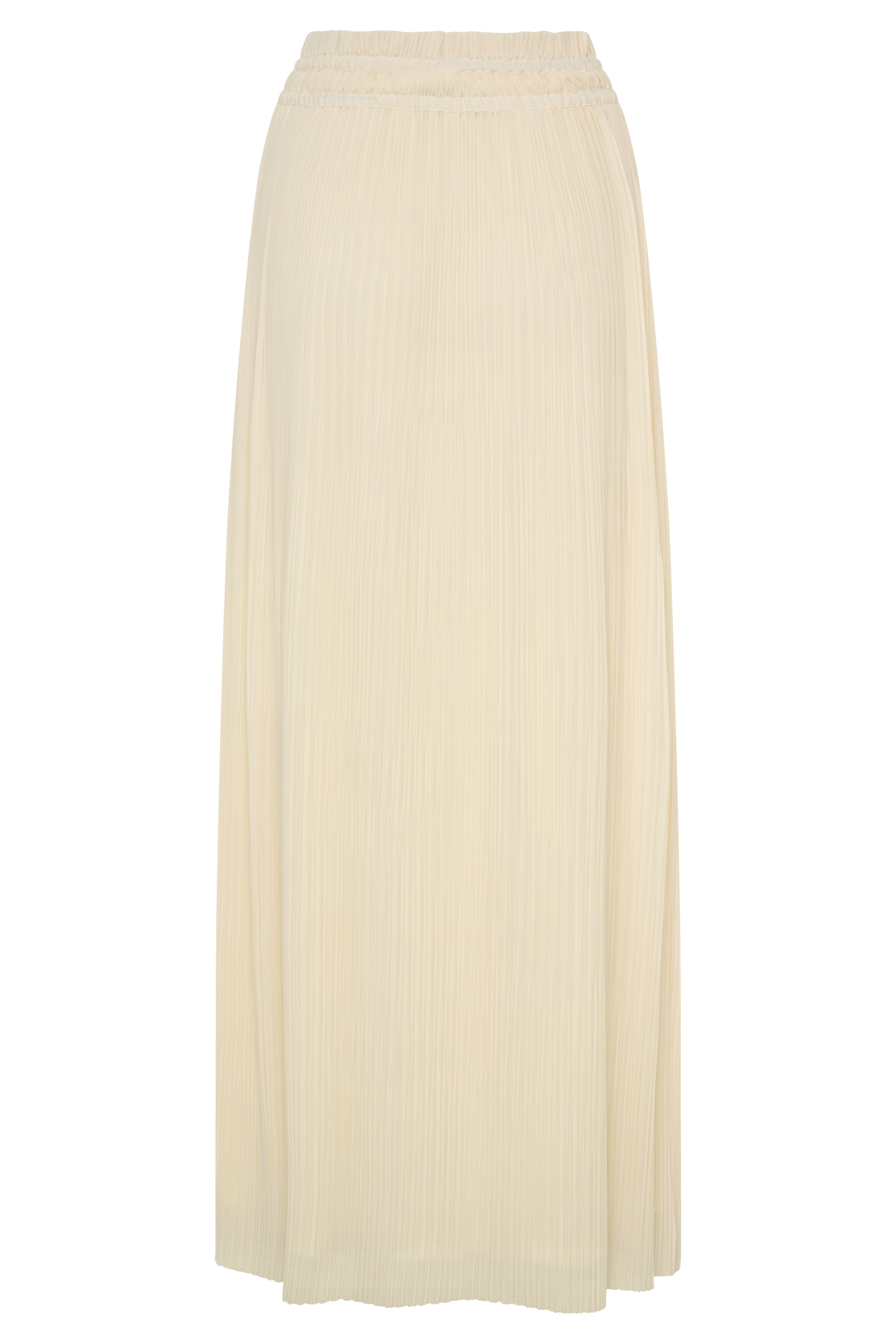 Amaris Gathered Plisse Maxi Skirt - Lemon