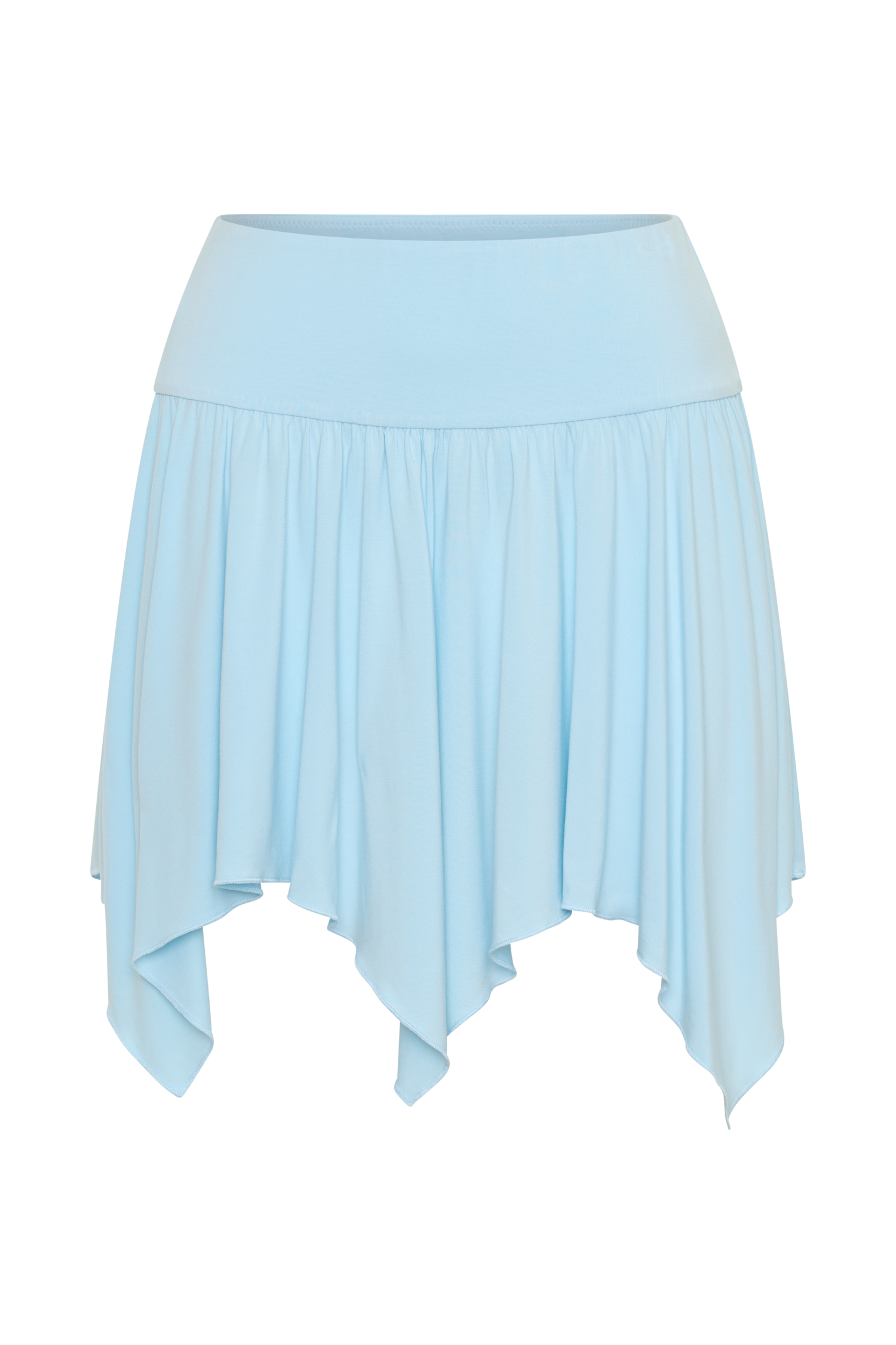 Ambrose Hankie Mini Skirt - Pale Blue