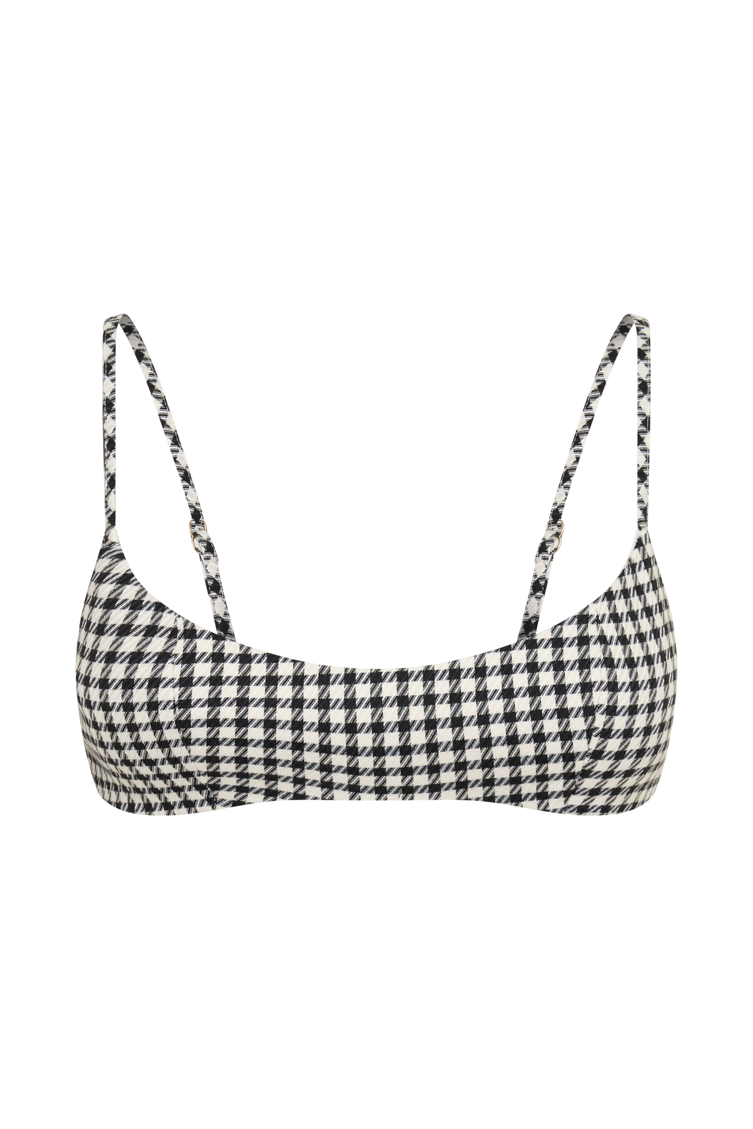 Amelie Tweed Bralette - Houndstooth
