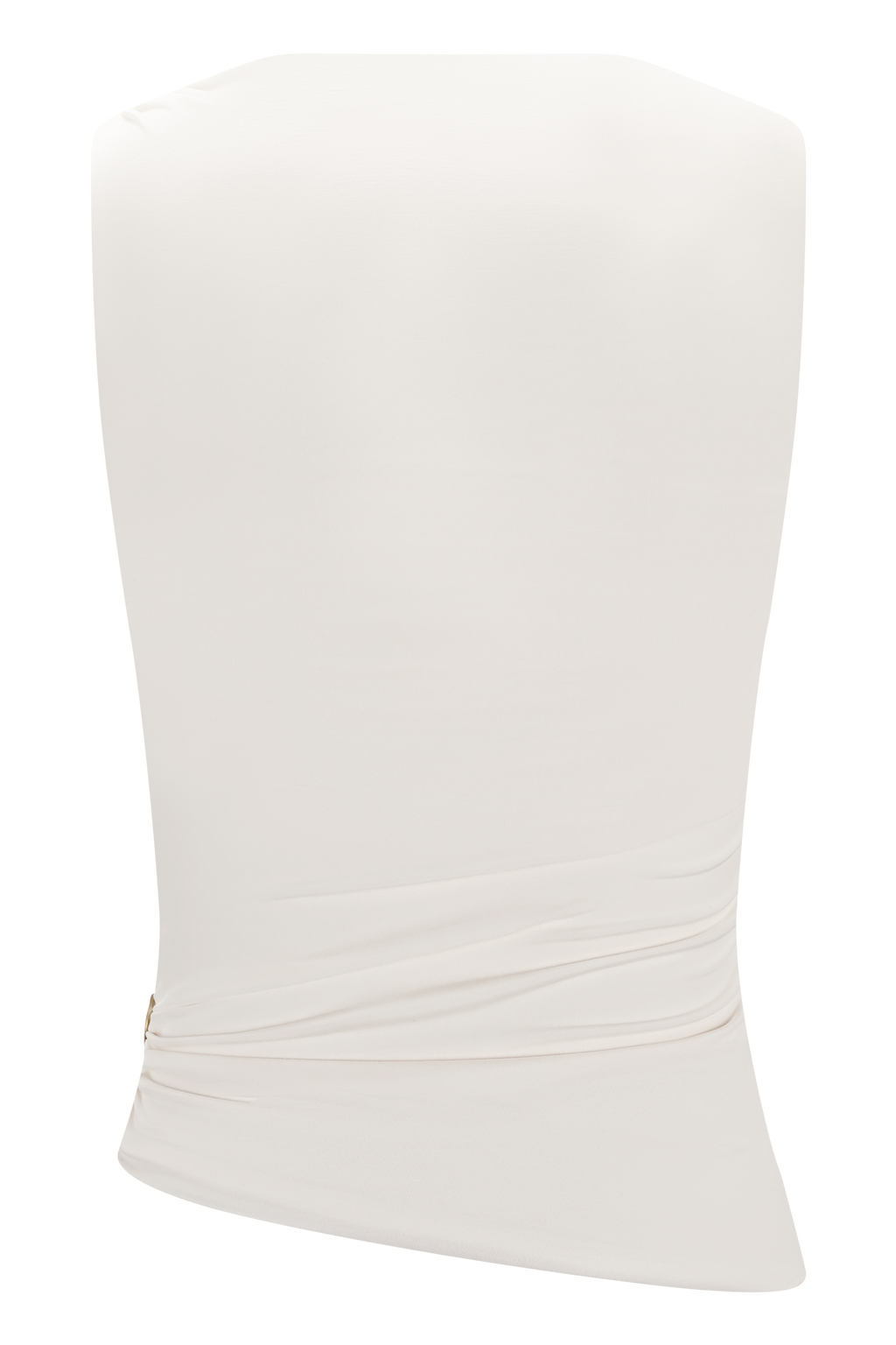 Amia Slinky Sleeveless Top With Hardware - Ivory