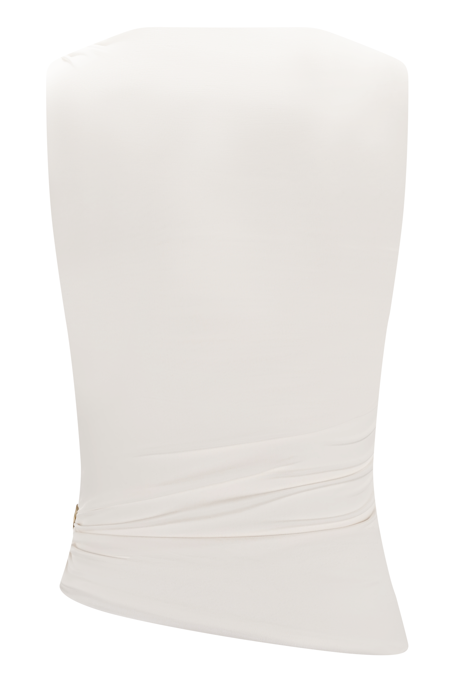 Amia Slinky Sleeveless Top With Hardware - Ivory