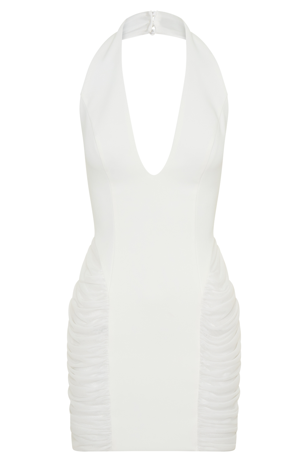 Anari Gathered Scuba Mini Dress - White