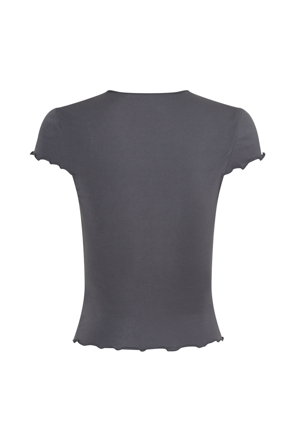Anfie High Neck Top With Piping Detail - Grey