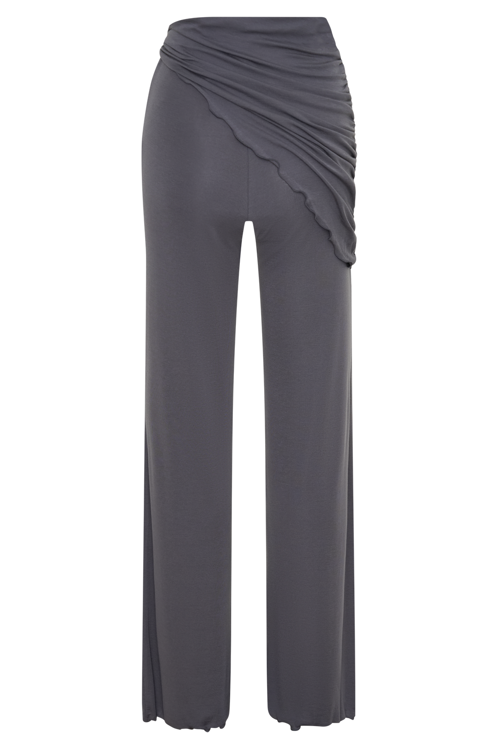 Anfie Straight Leg Pants With Waist Wrap - Grey