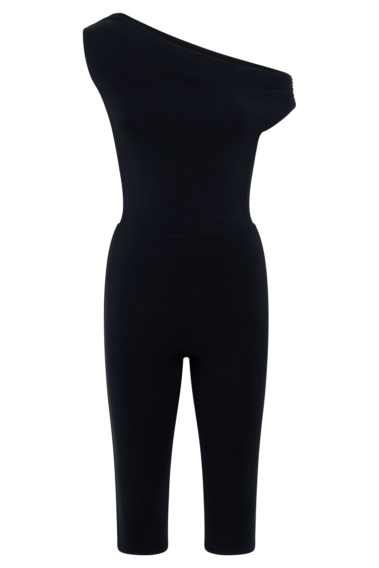 Anh One Shoulder Modal Jumpsuit - Black