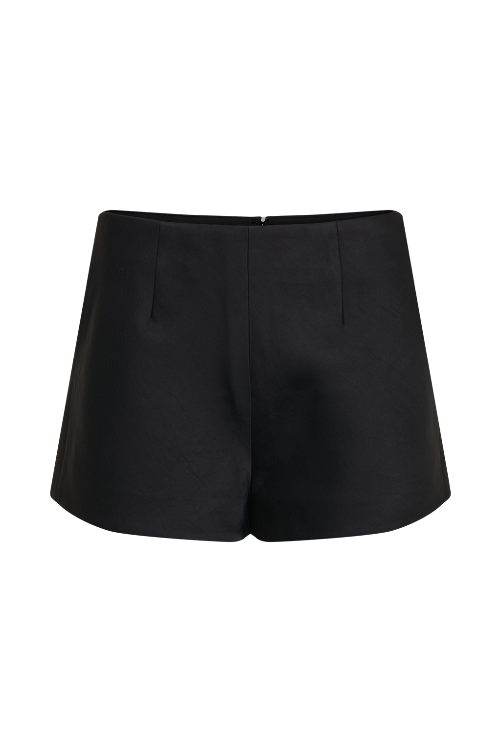Anne Satin Mini Short - Black