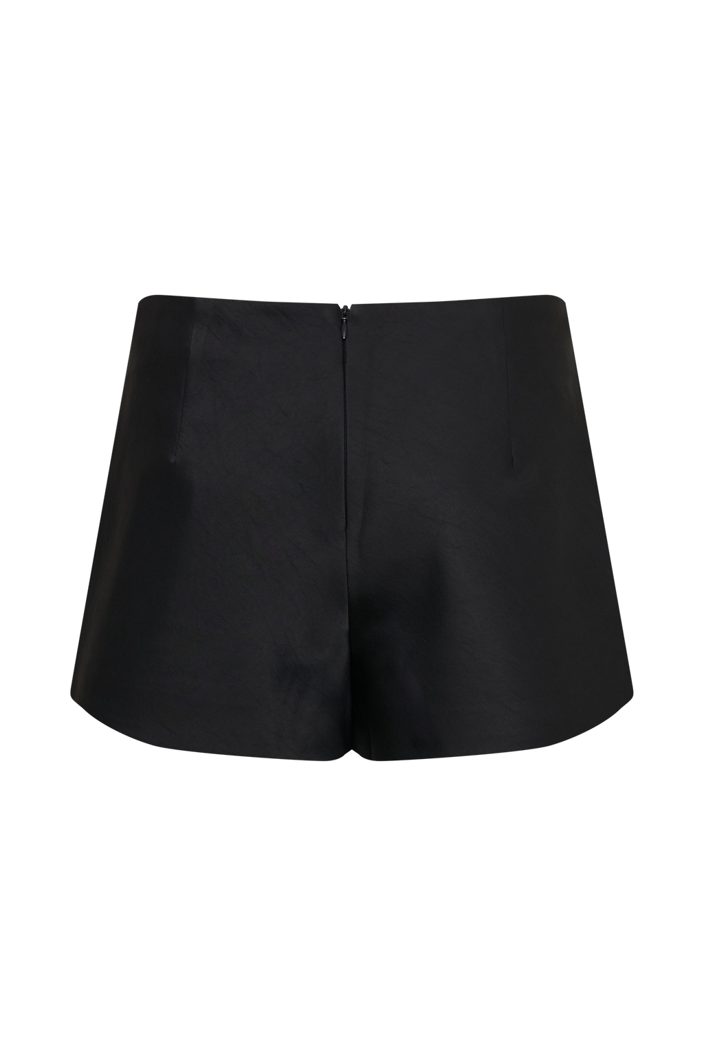 Anne Satin Mini Short - Black