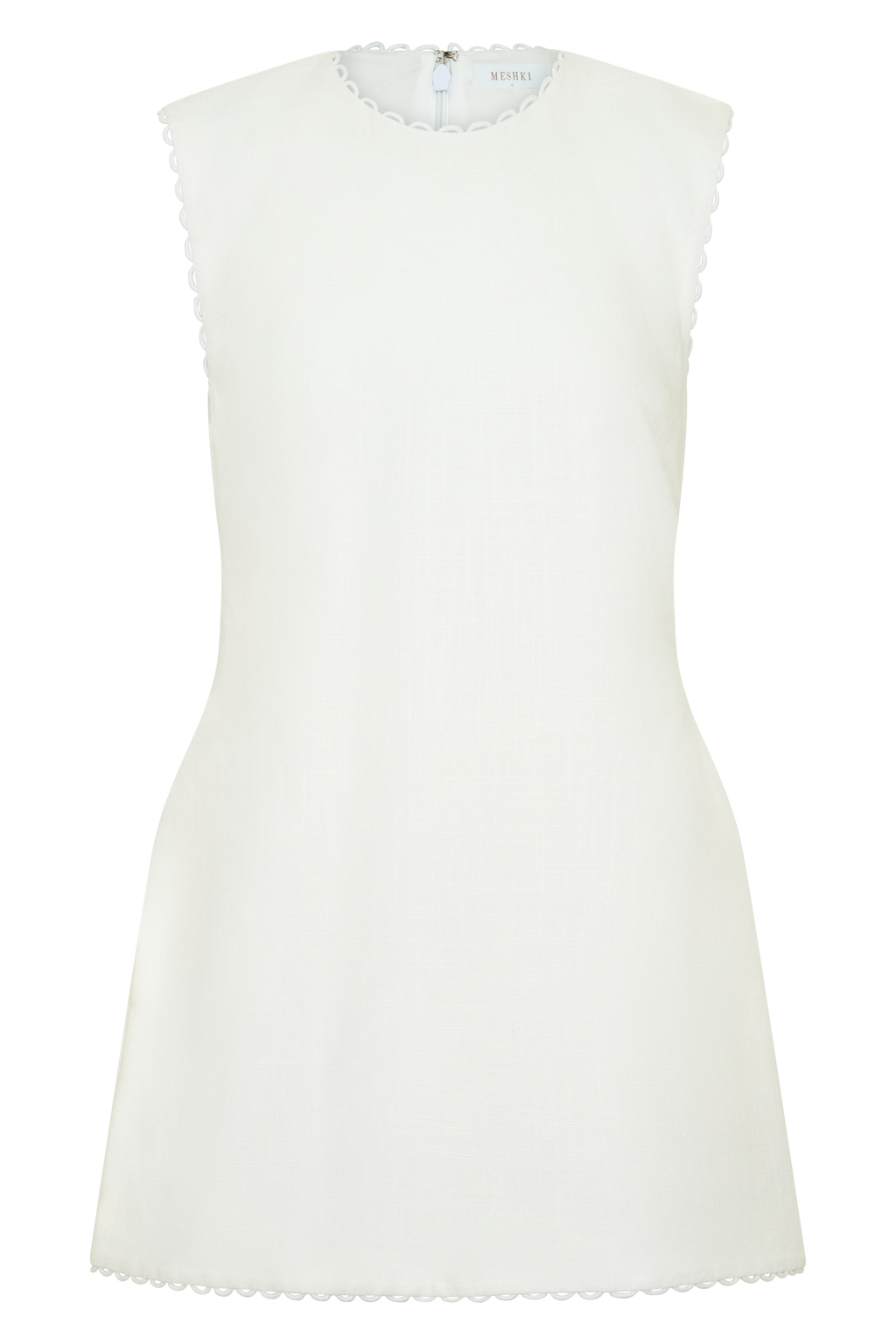 Antonella Linen Mini Dress - White