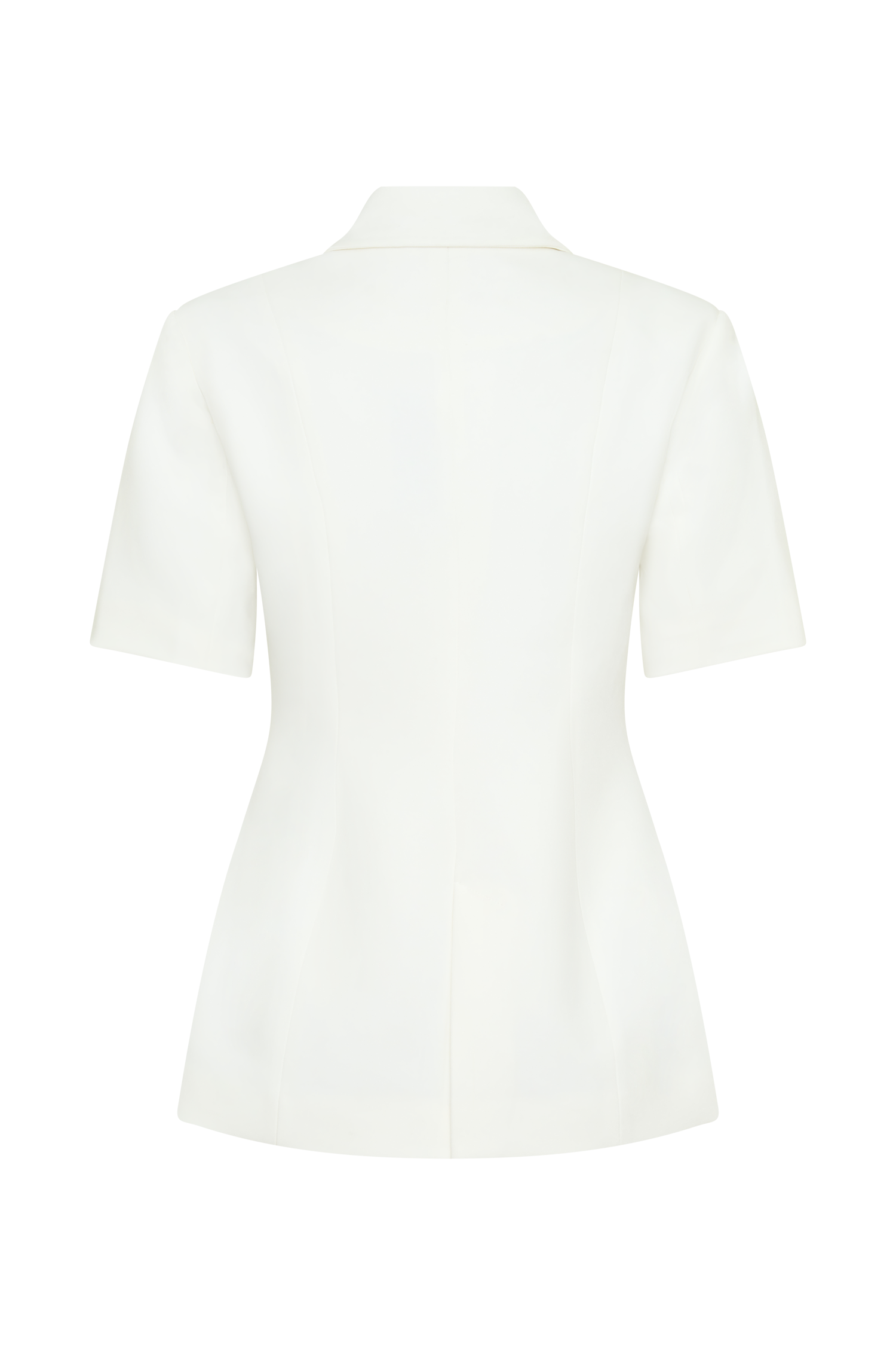 Ariella Button Up Short Sleeves Top - White