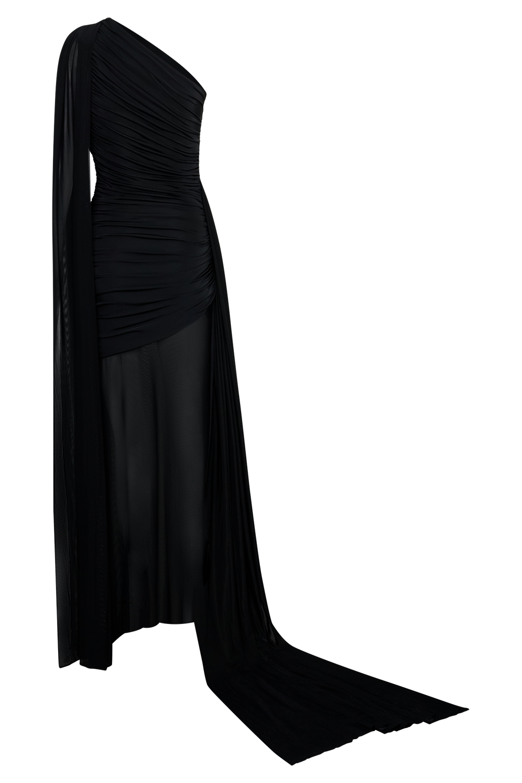 Asher Slinky One Shoulder Maxi Dress - Black