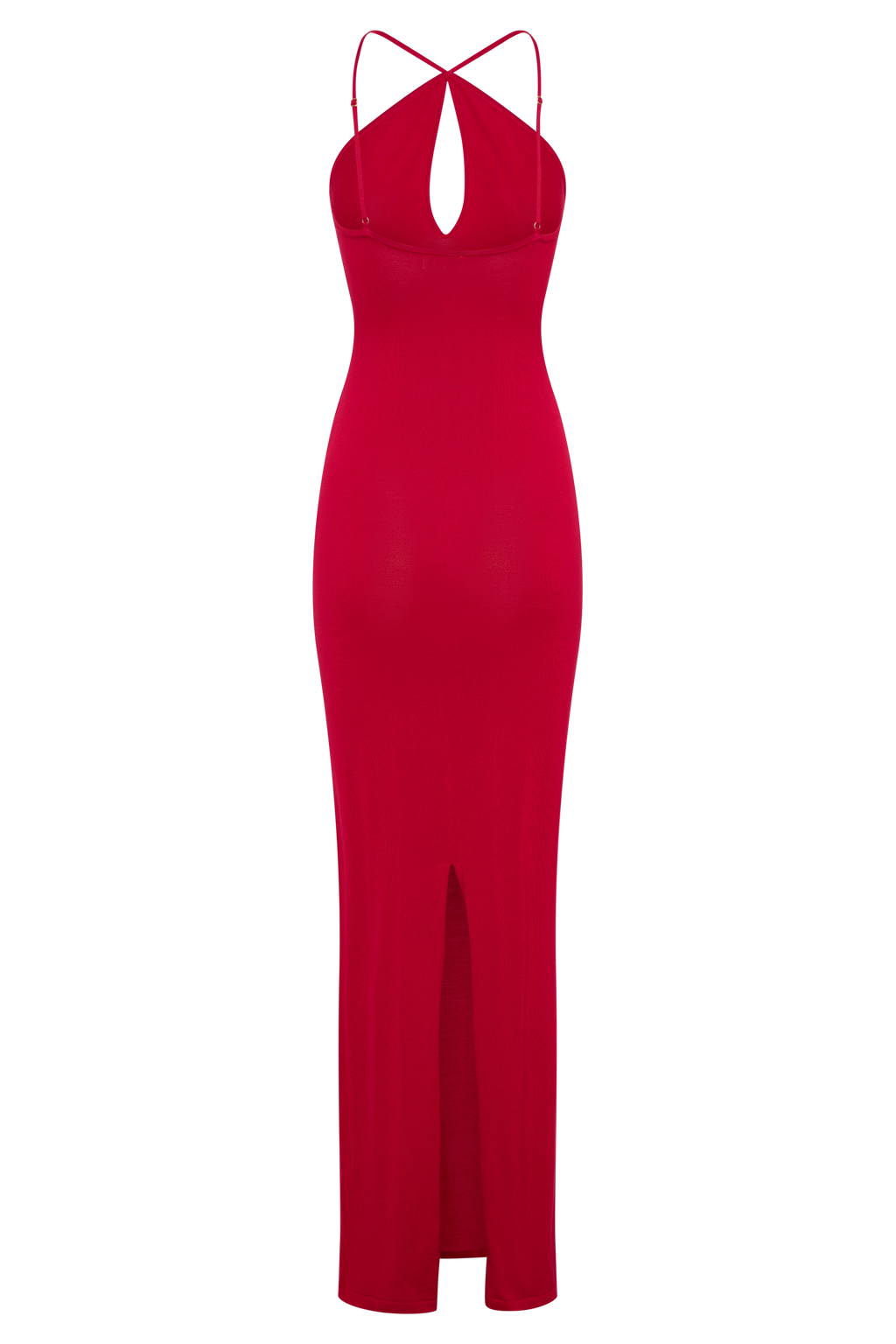 Ashtin Cross Front Knit Maxi Dress - Red